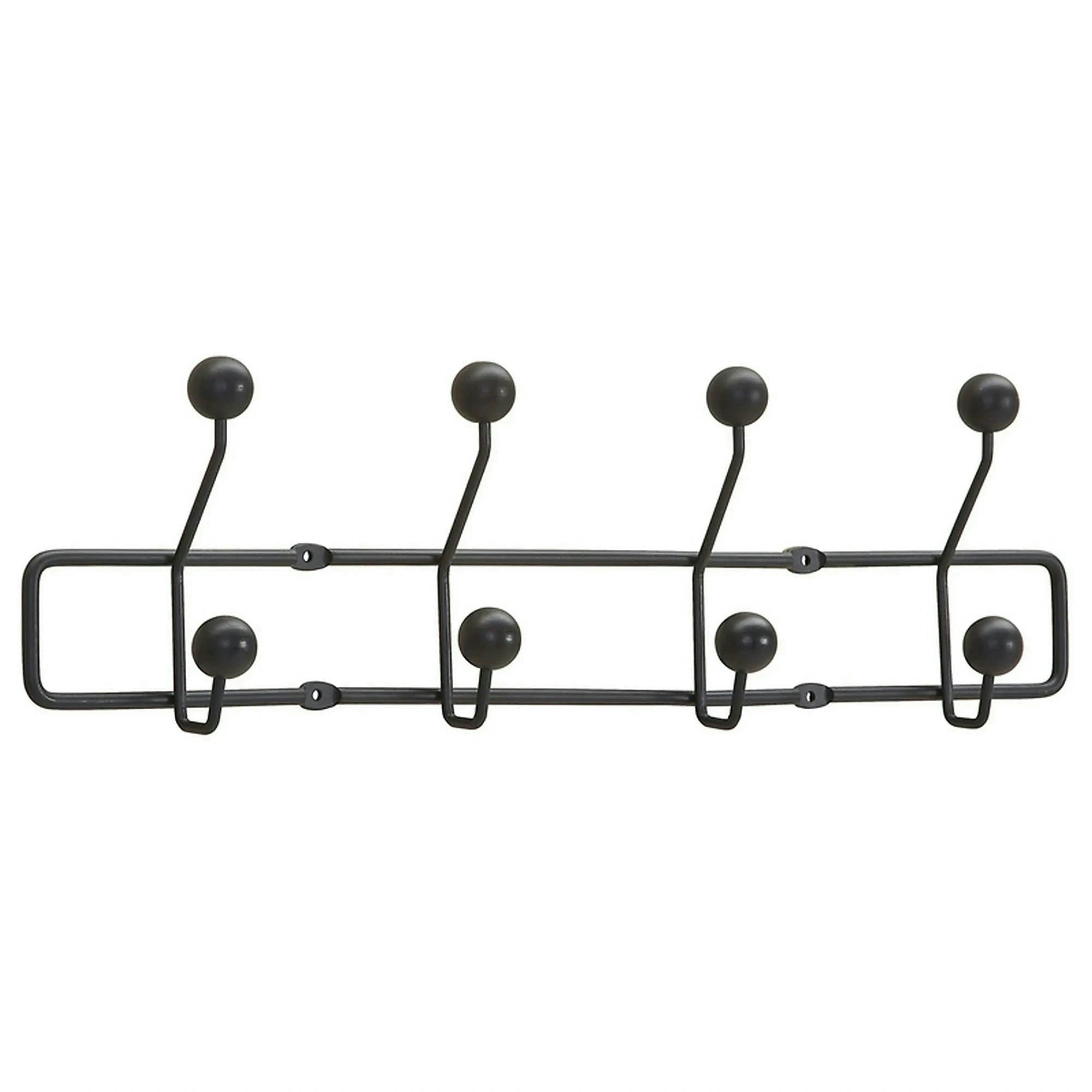 Cuier perete UDO, negru, metal, 52x5x15 cm