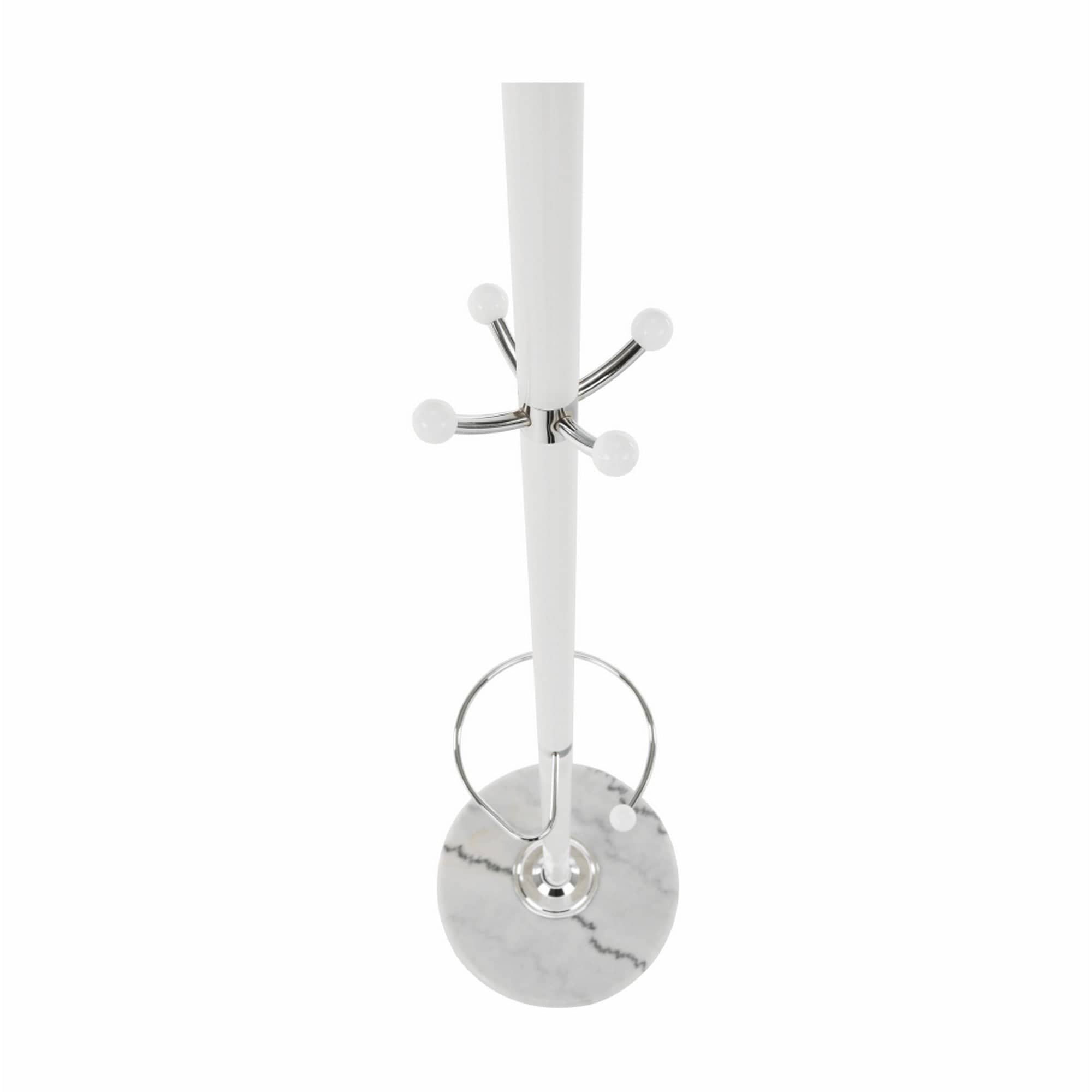 Cuier pom ALAN NEW, alb, metal/marmura, 37x175 cm