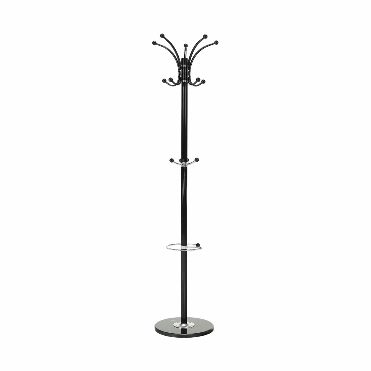Cuier pom ALAN NEW, negru, metal/marmura, 37x175 cm