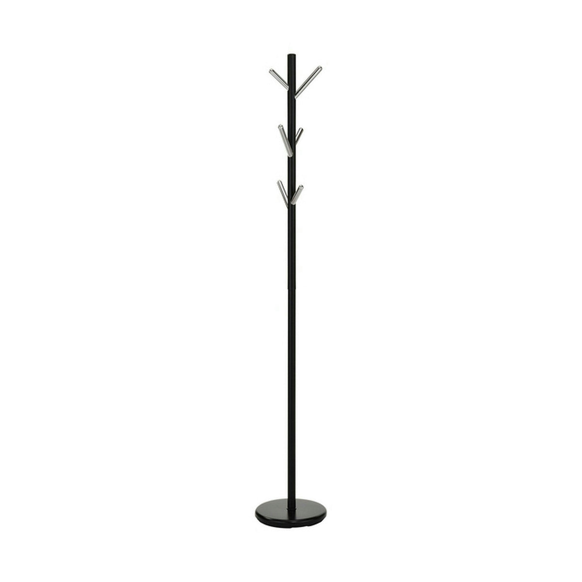 Cuier pom ALLEN, negru/crom, metal, 28x176 cm