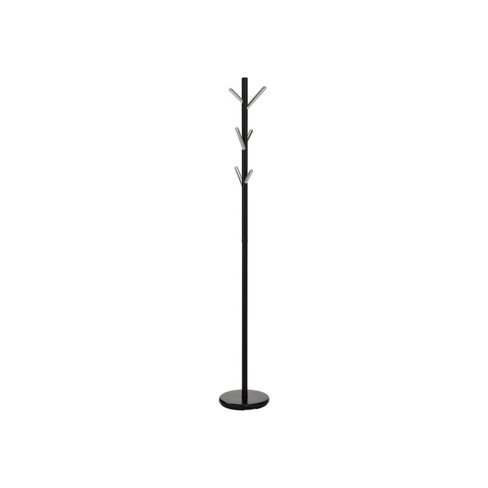 Cuier pom ALLEN, negru/crom, metal, 28x176 cm