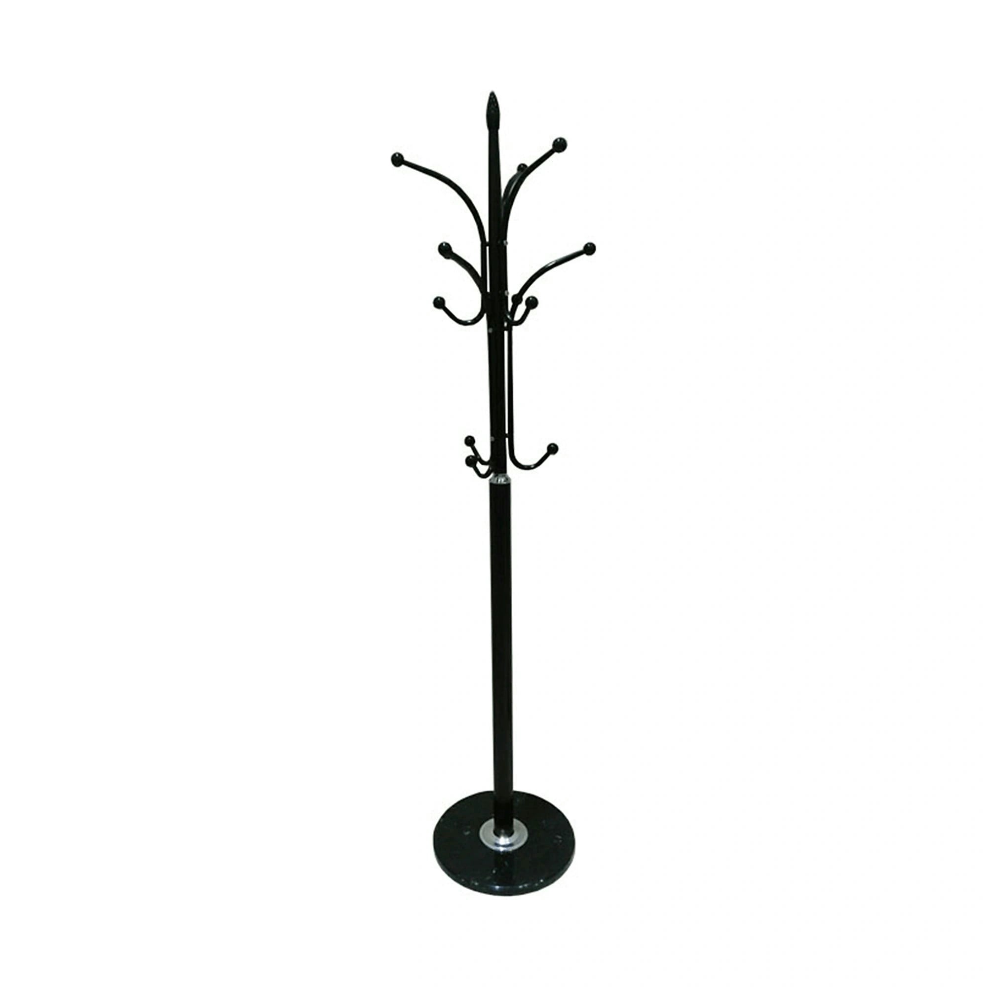 Cuier pom BELVIN, negru, metal/marmura, 37x175 cm