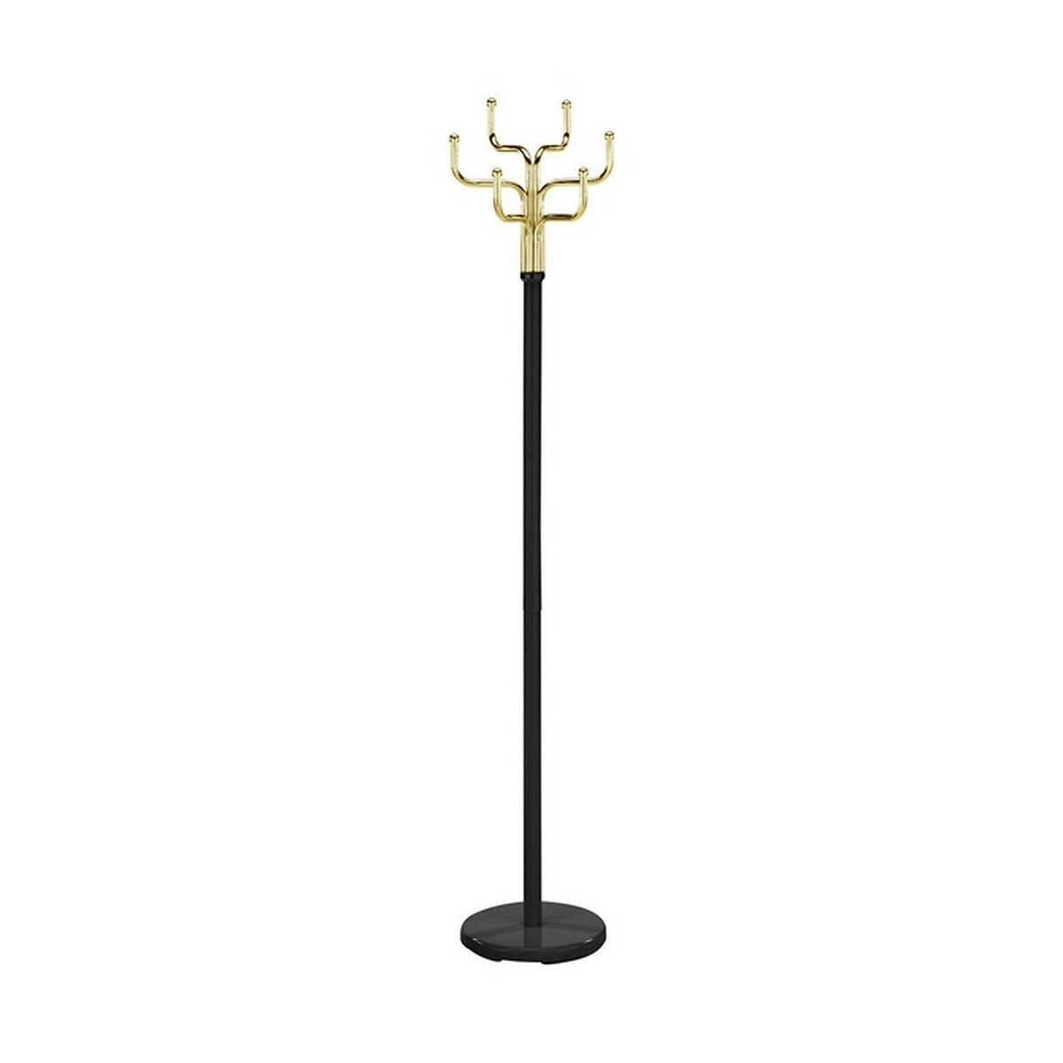 Cuier pom COSMIC, negru/auriu, metal, 34x30x176 cm