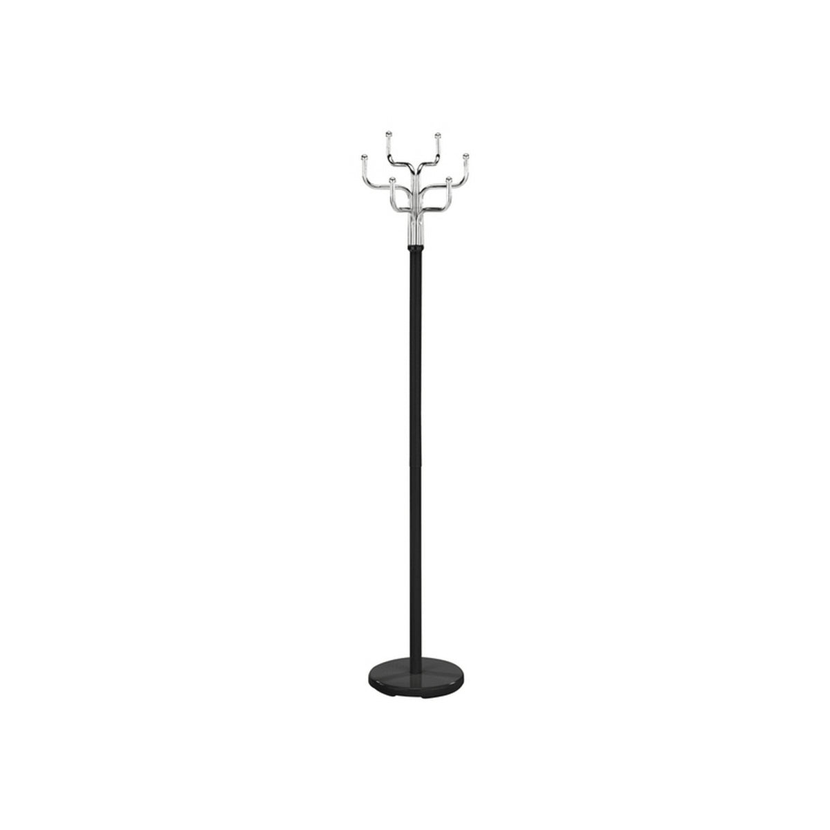 Cuier pom COSMIC, negru/crom, metal, 34x30x176 cm