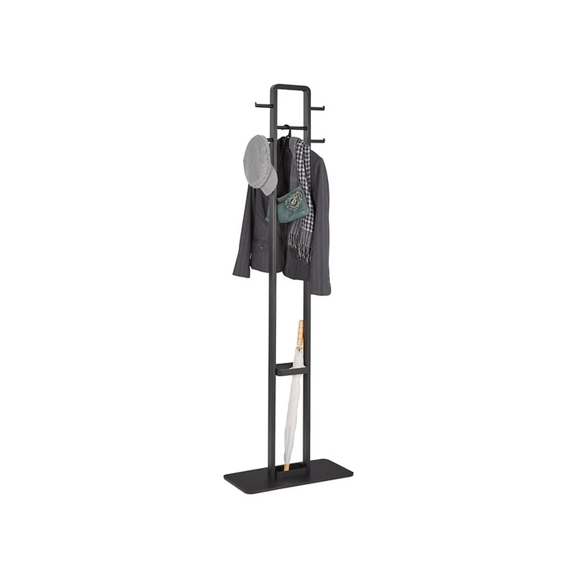 Cuier pom DENIS, negru, metal, 56x28x180 cm