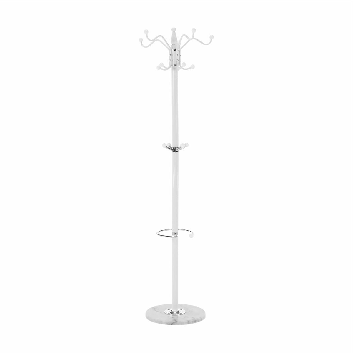 Cuier pom ELOS, alb, metal/marmura, 37x175 cm