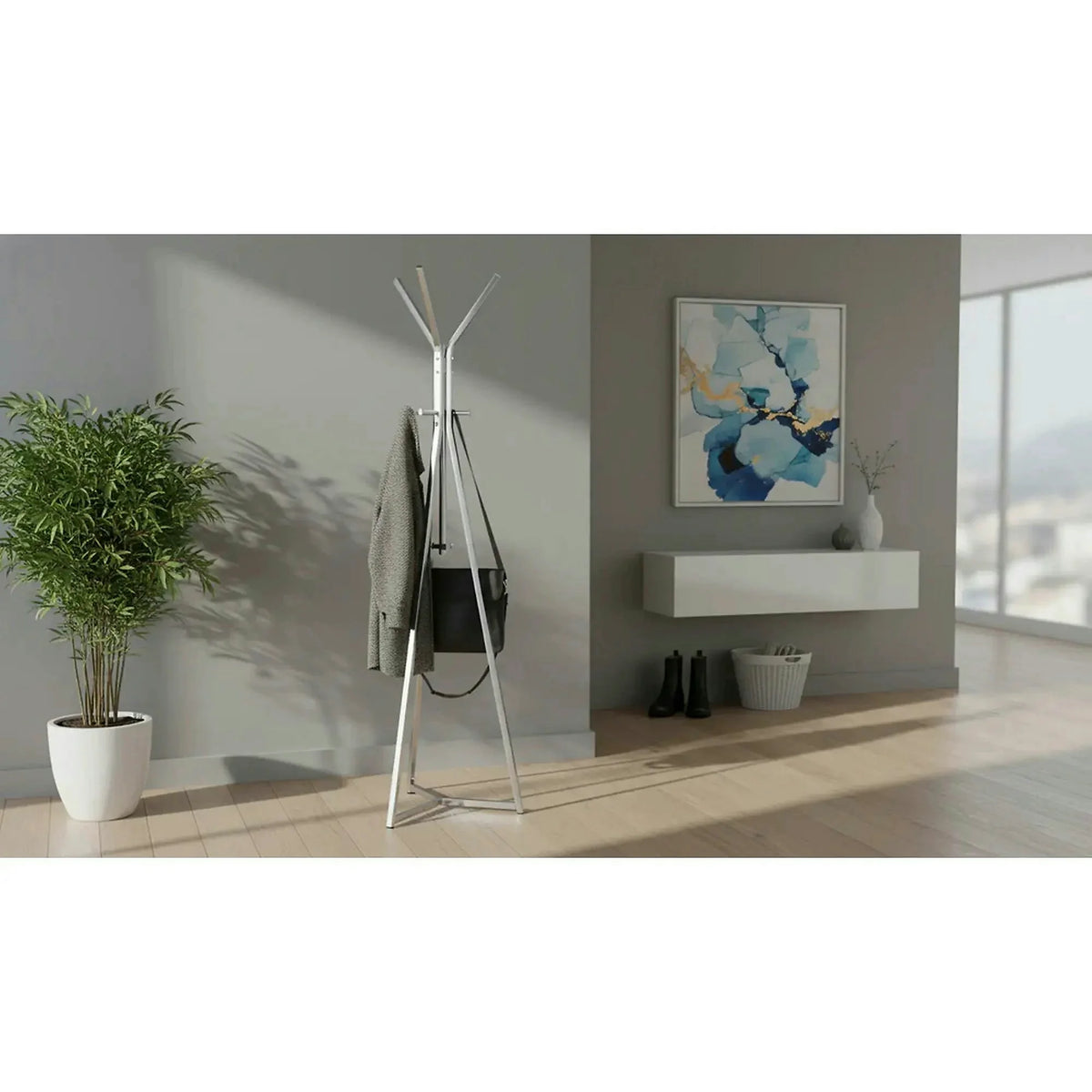 Cuier pom HERON, crom, metal, 46x175 cm