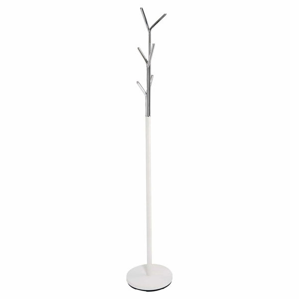 Cuier pom LETA, alb/crom, metal, 30x174 cm