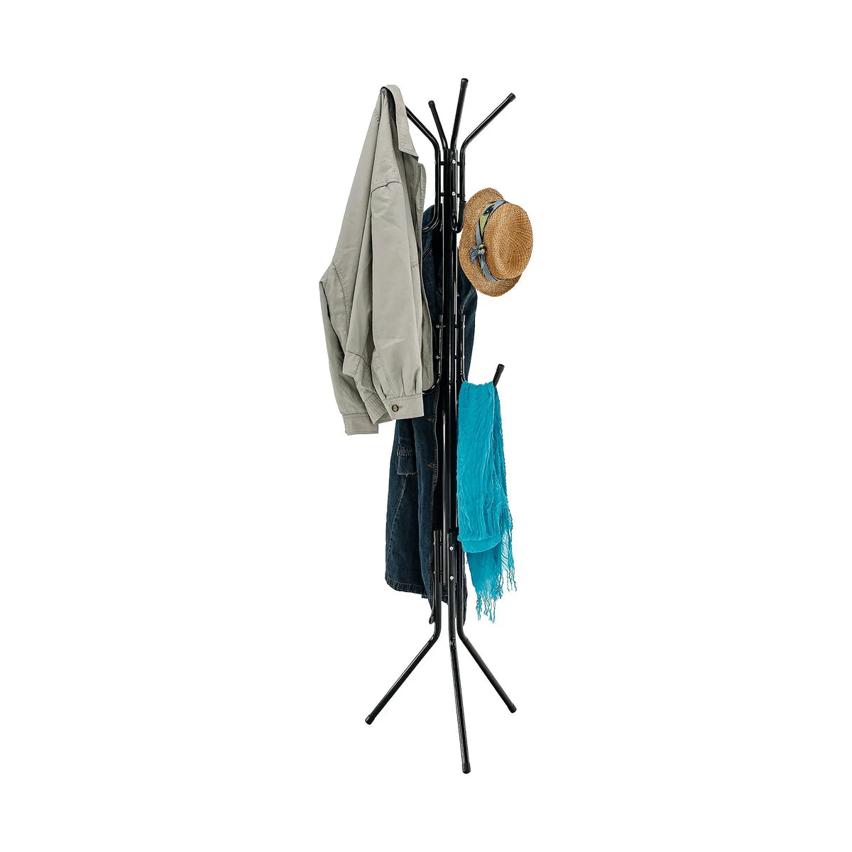 Cuier pom LORIK, negru, metal/plastic, 29x172 cm