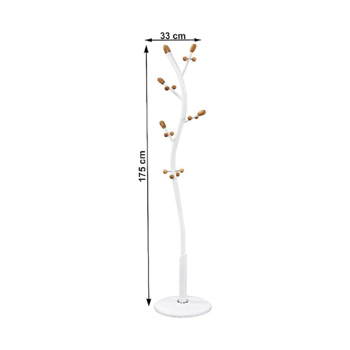 Cuier pom SADIK, alb, metal/plastic, 33x175 cm