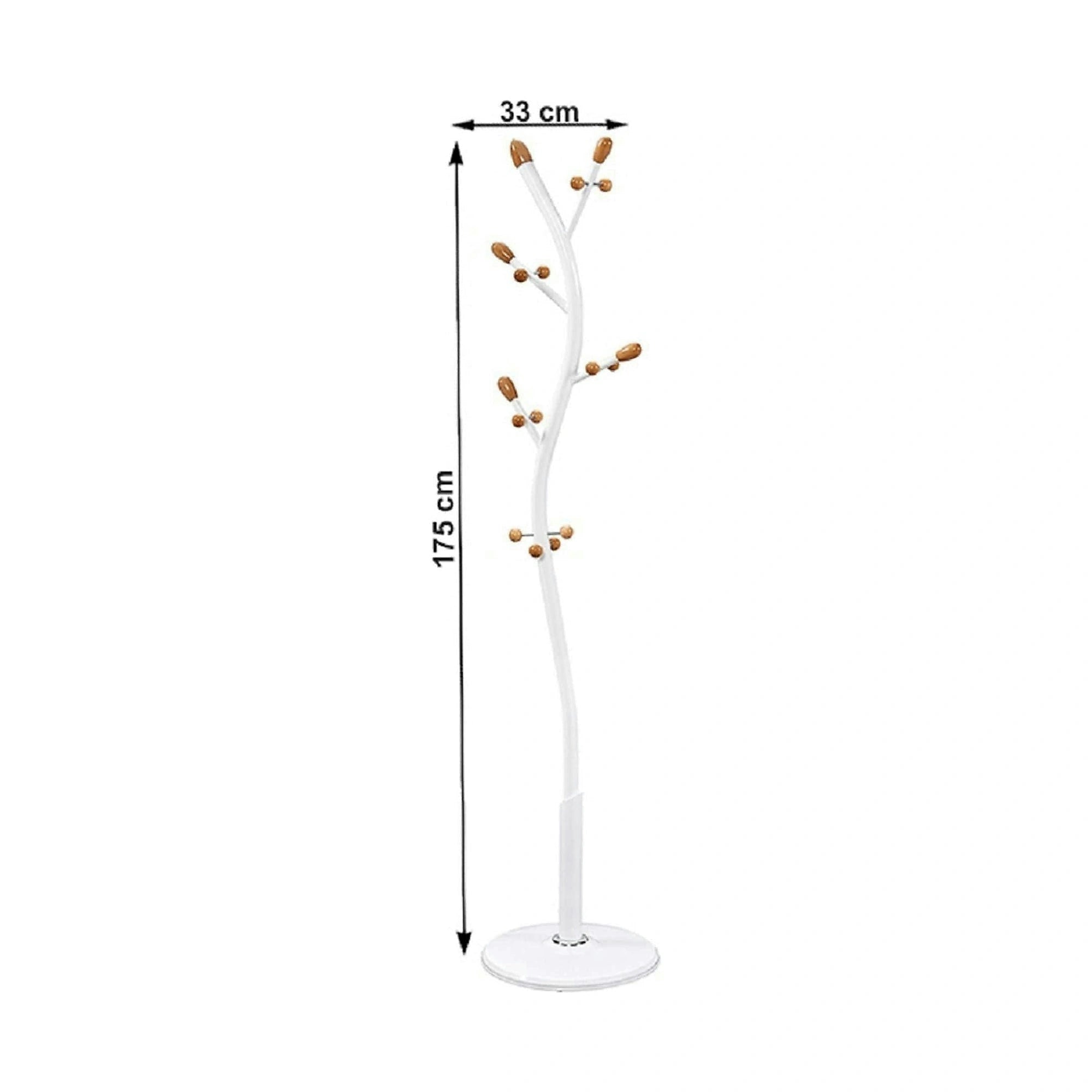 Cuier pom SADIK, alb, metal/plastic, 33x175 cm