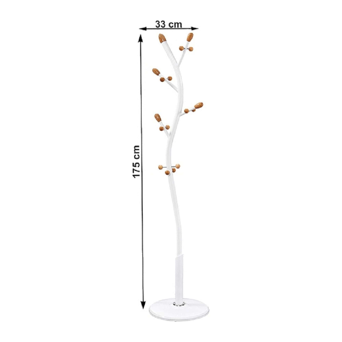 Cuier pom SADIK, alb, metal/plastic, 33x175 cm