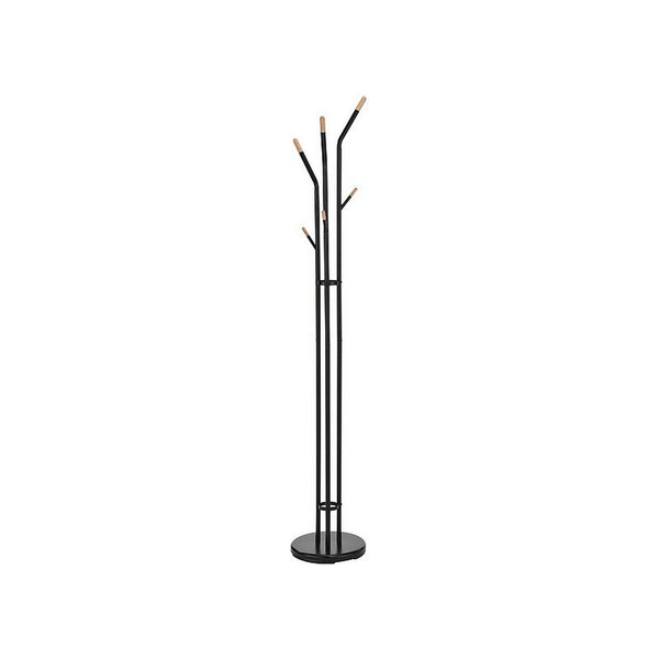 Cuier pom SANDER, negru/fag, metal/lemn, 30x179 cm