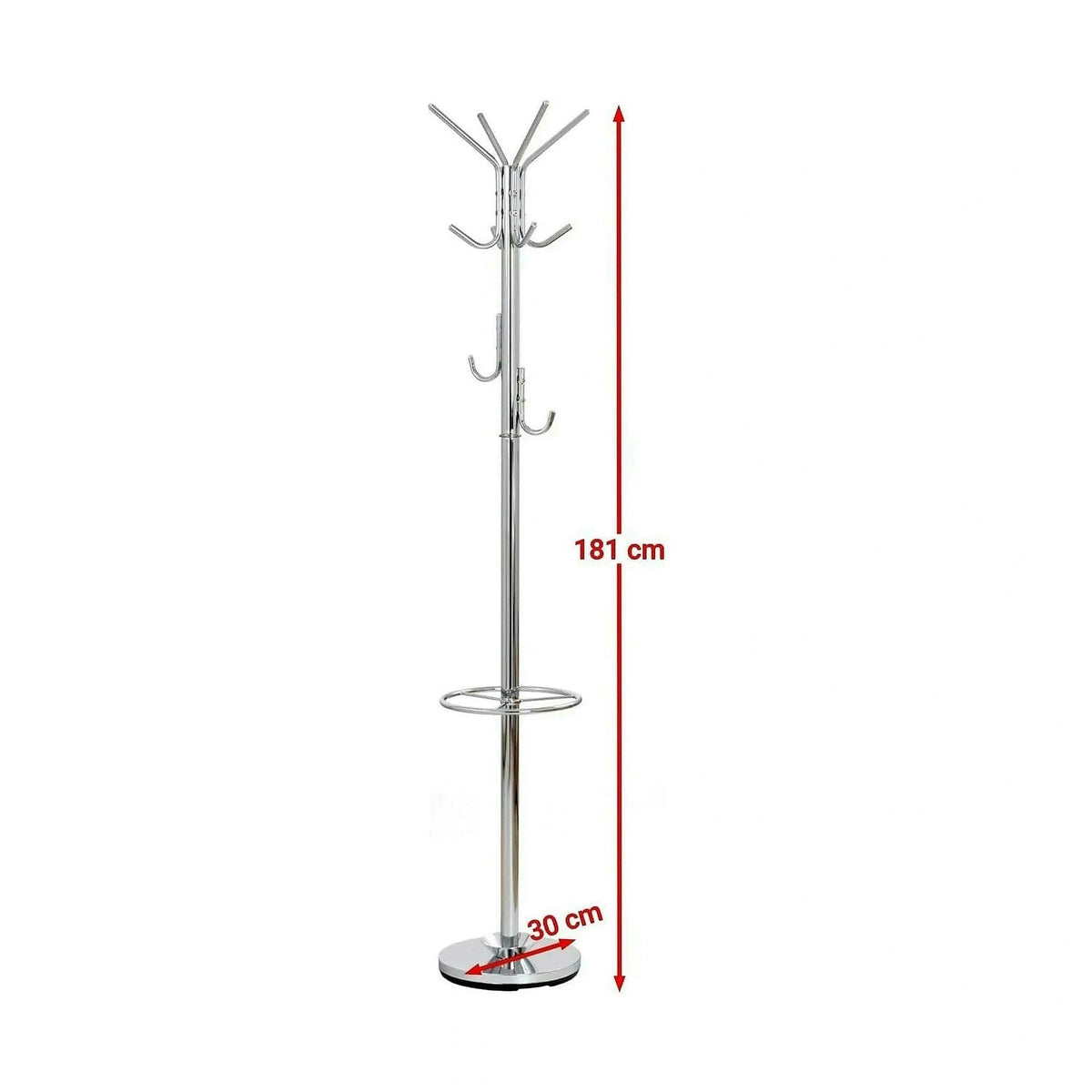 Cuier pom W24, crom, otel, 30x181 cm