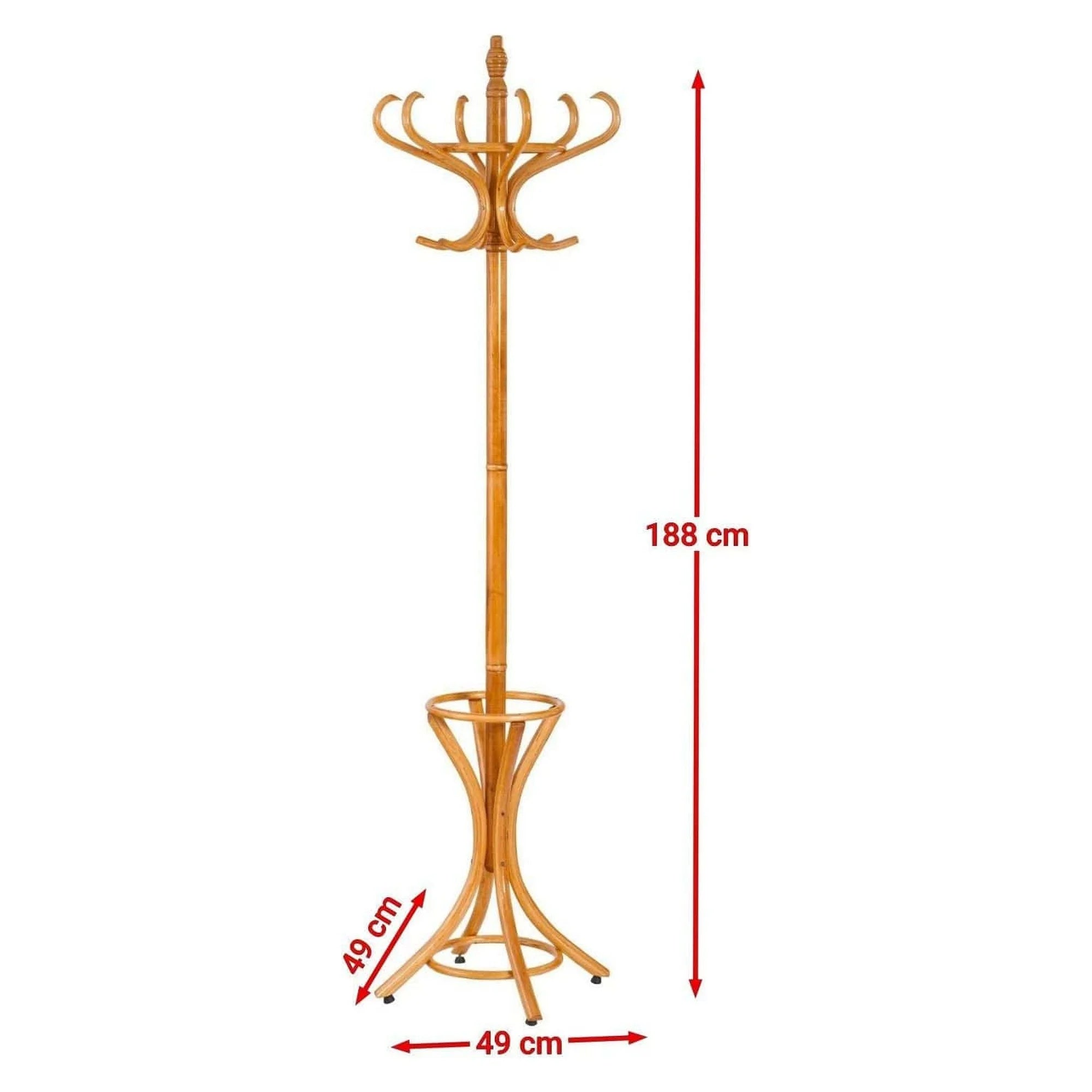 Cuier pom W30, arin, lemn, 49x188 cm