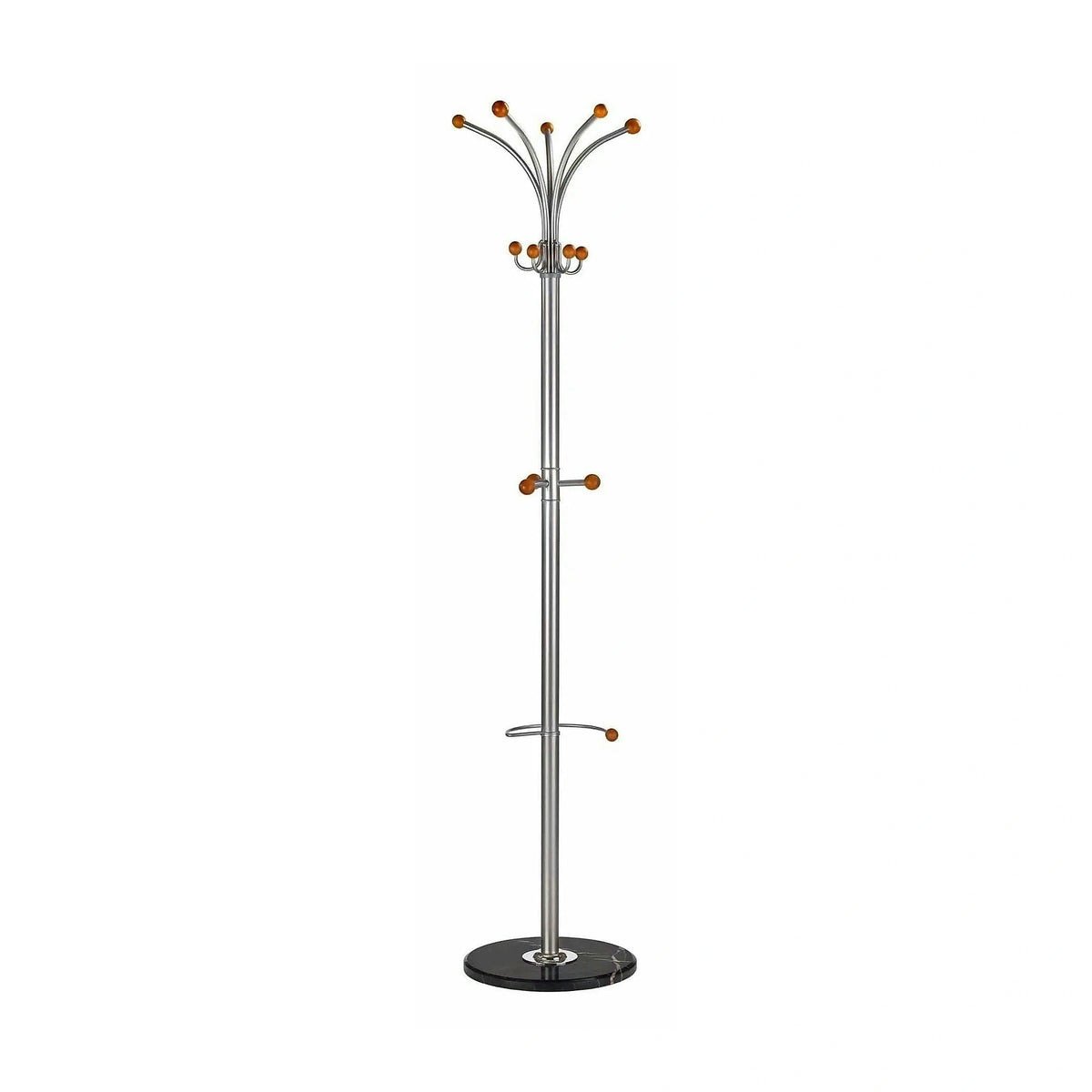 Cuier pom W46, argintiu, otel/lemn, 38x180 cm