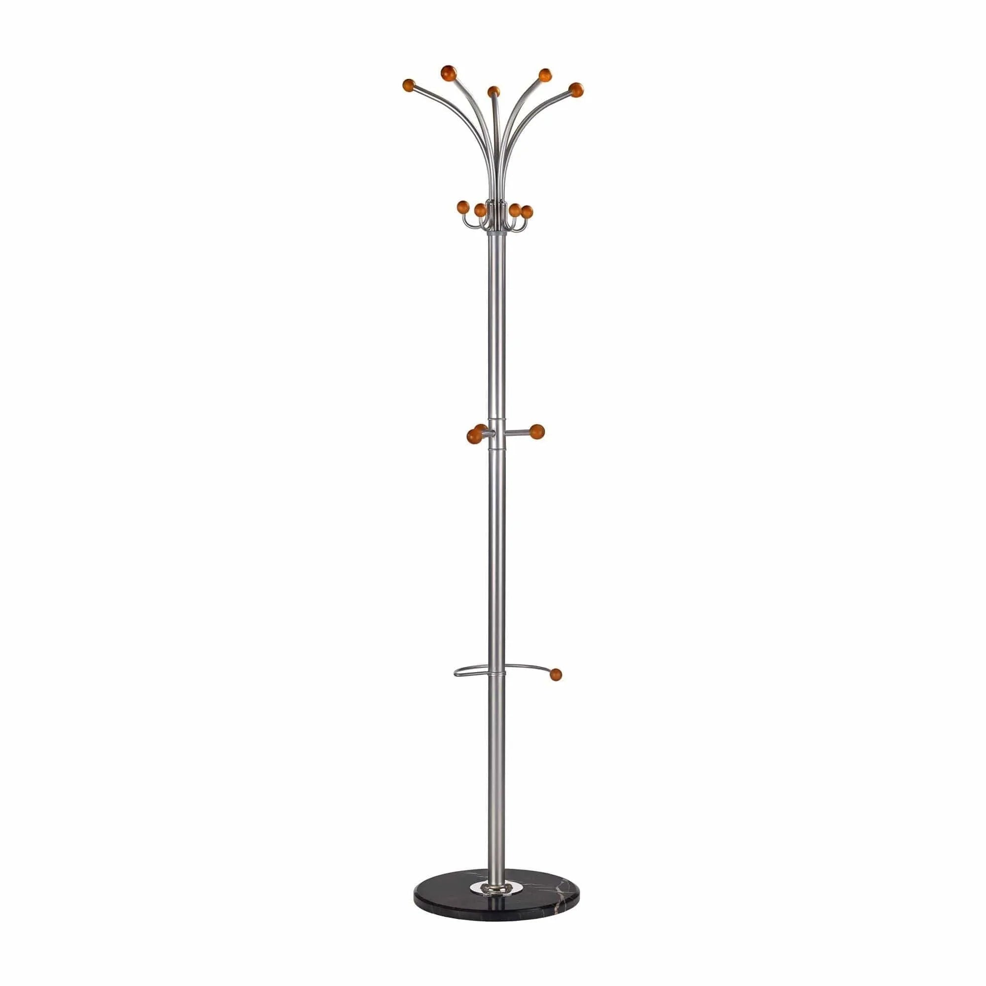 Cuier pom W46, argintiu, otel/lemn, 38x180 cm
