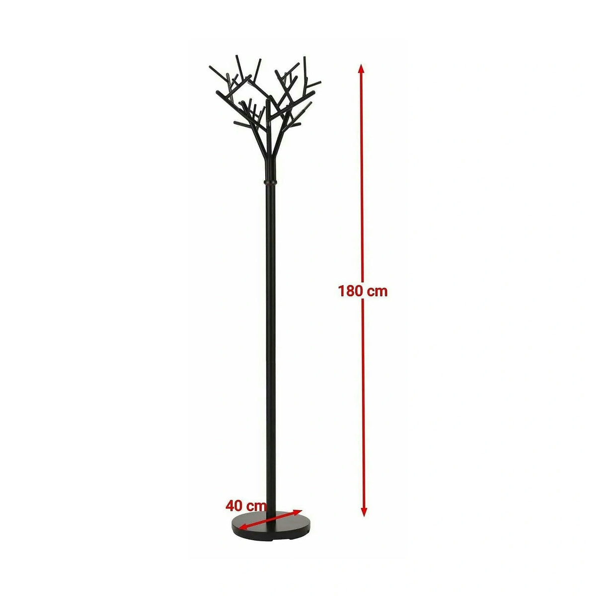 Cuier pom W56, negru, otel, 40x180 cm
