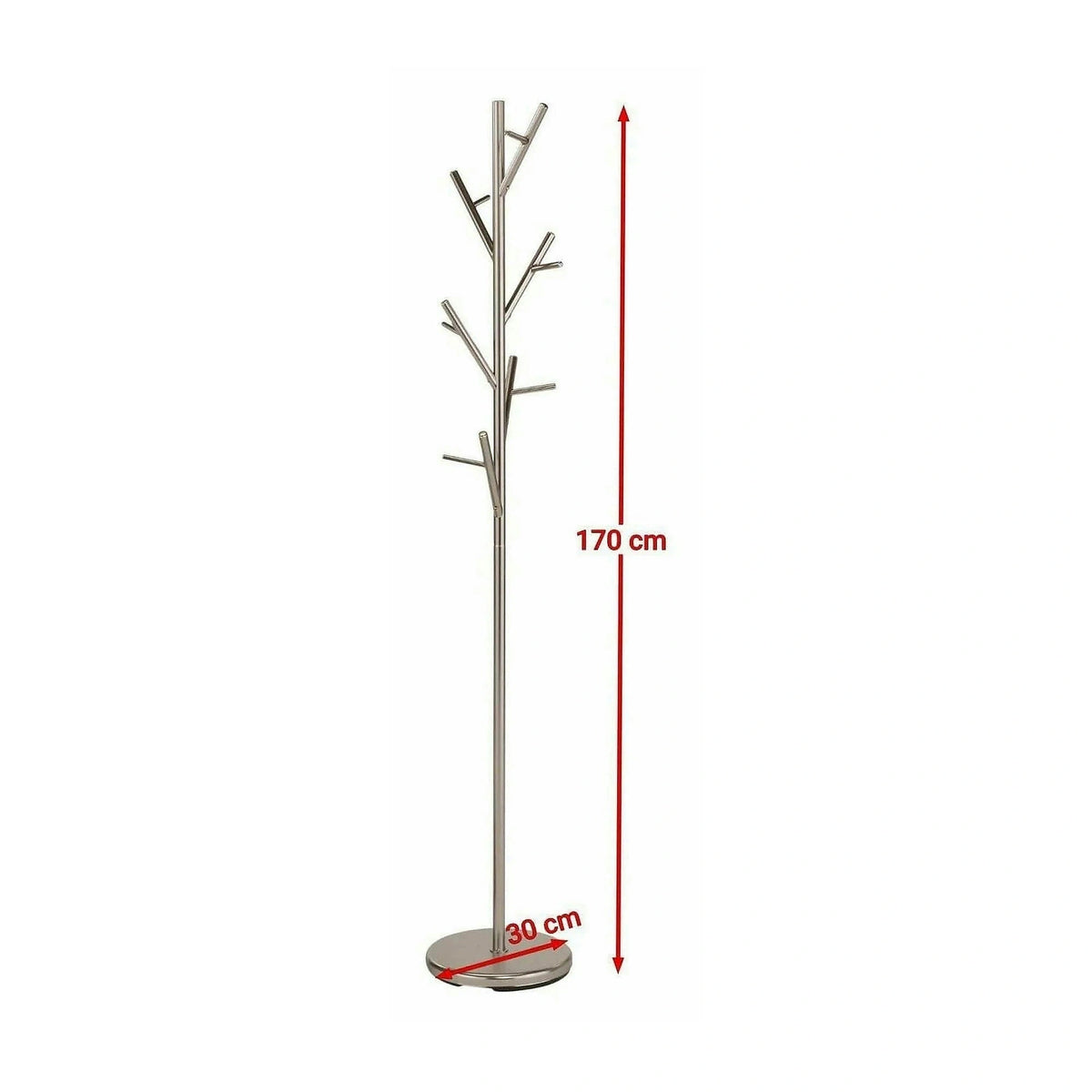 Cuier pom W60, crom, metal, 30x170 cm