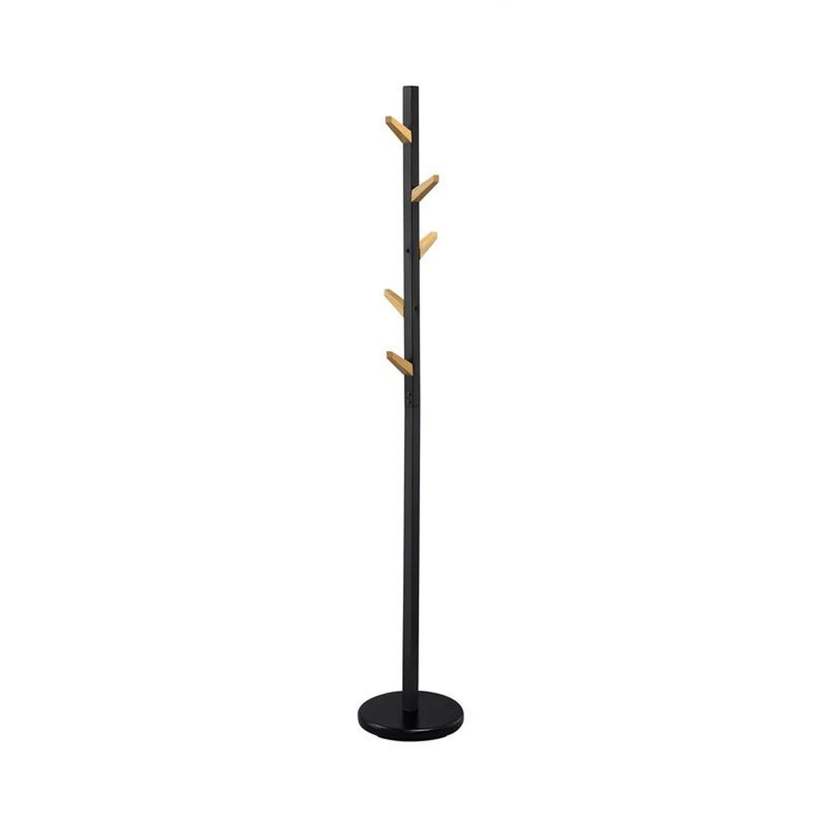 Cuier pom W66, negru/stejar, metal/lemn, 28x177 cm