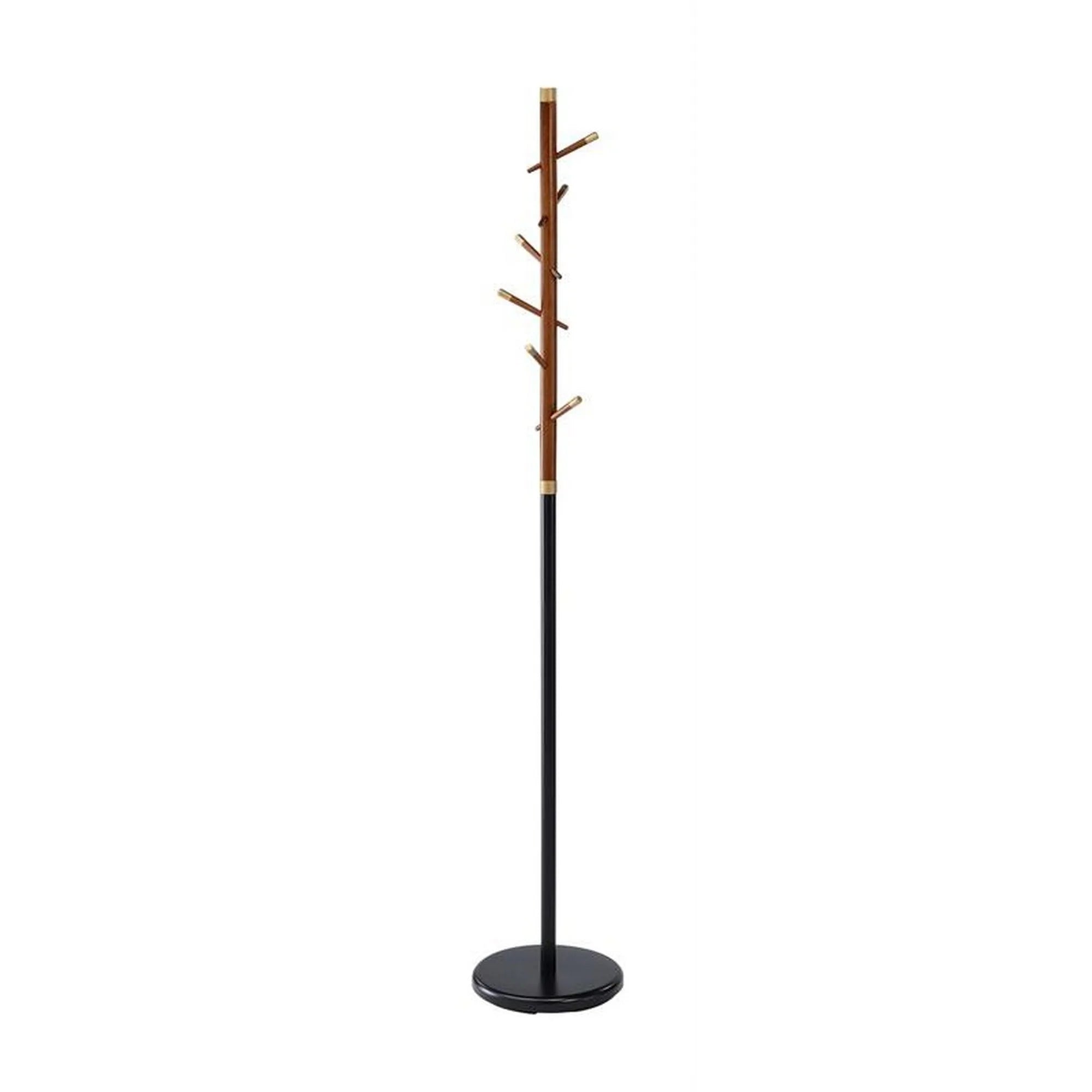 Cuier pom W67, negru/nuc, metal, 28x174 cm