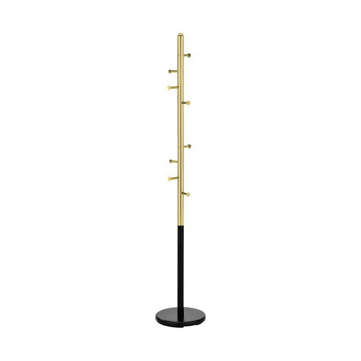 Cuier pom W68, negru/auriu, metal, 30x172 cm