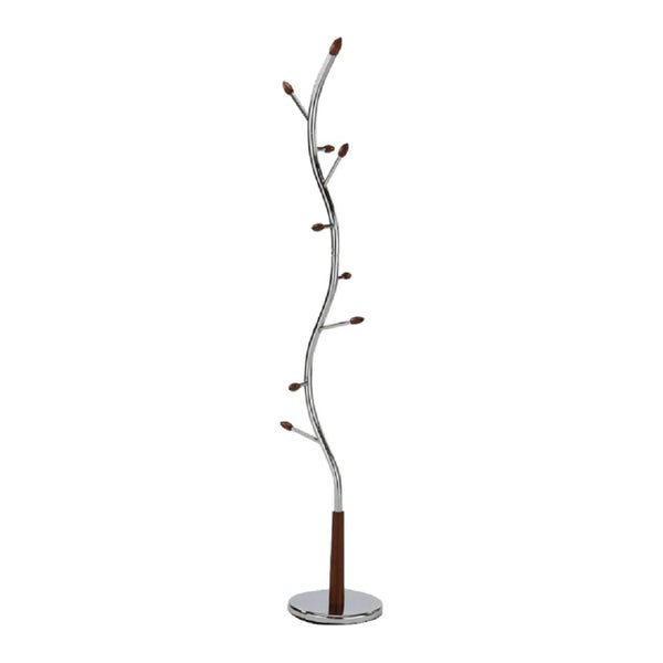 Cuier pom ZORO NEW, nuc/crom, lemn/metal, 31x182 cm