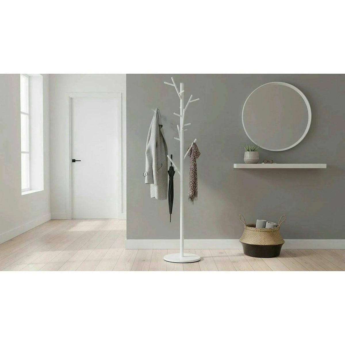 Cuier W33, alb, otel, 30x176 cm