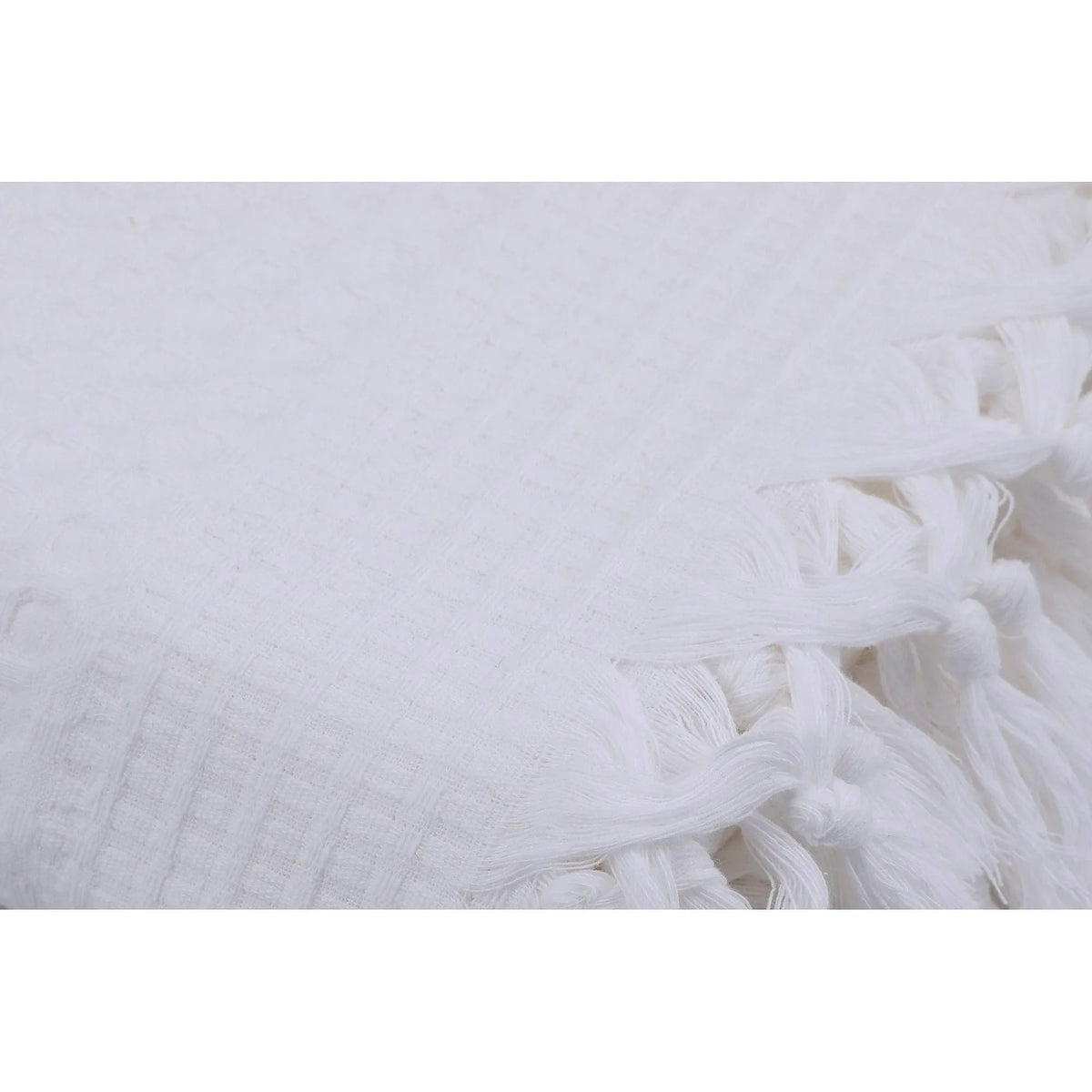 Cuvertura pat dublu 157SHS5207, alb, bumbac, 220x240 cm