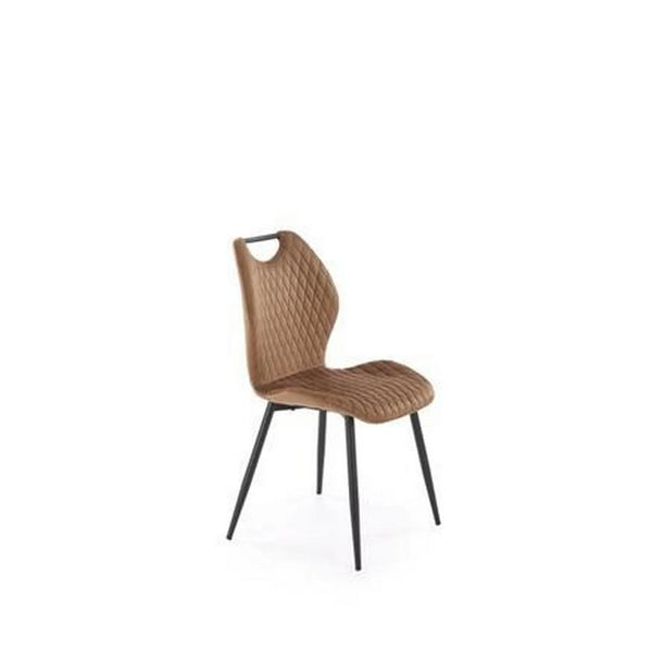 Scaun K569, bej - HLR 11, stofa catifelata/otel, 47x54x84 cm