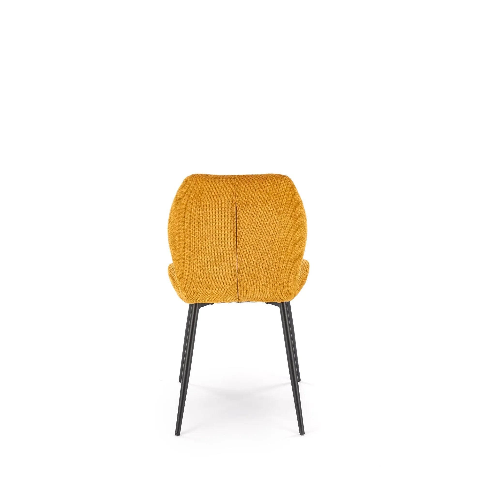 Scaun K548, galben/negru, stofa clasica/metal, 47x55x84 cm