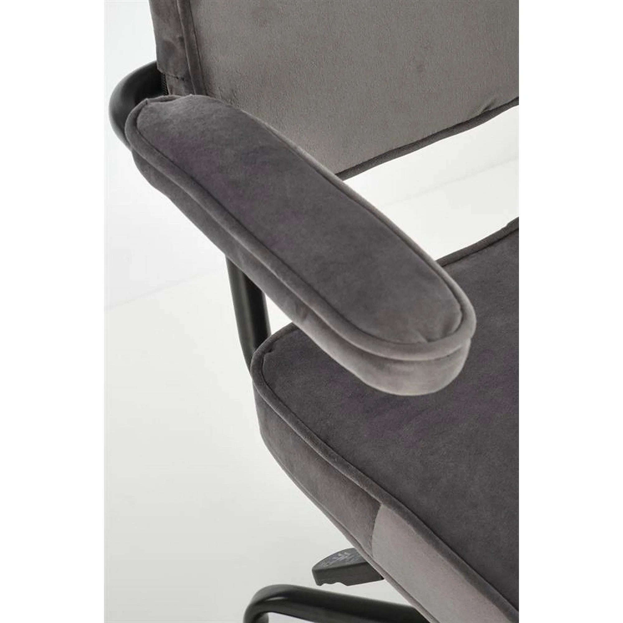 Scaun birou FIDEL, gri/negru, stofa clasica/metal, 62x56x81/91 cm