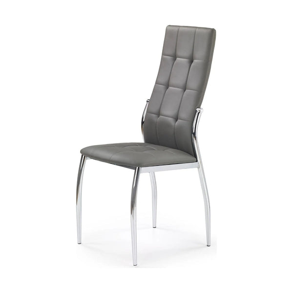 Scaun K209, gri/crom, piele ecologica/metal, 43x54x101 cm