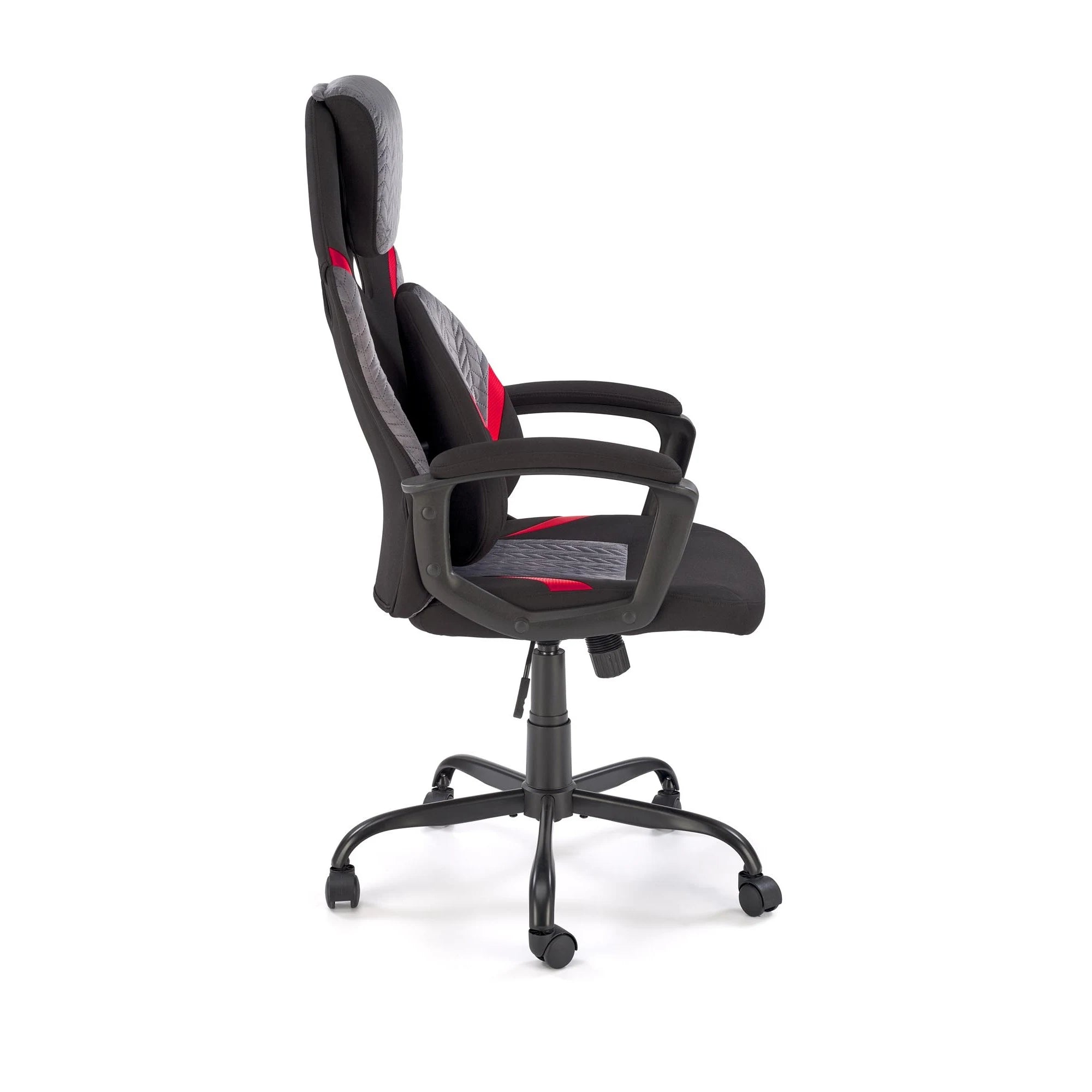 Scaun birou JENSEN, negru/gri, stofa/polipropilena, 65x70x115/125 cm