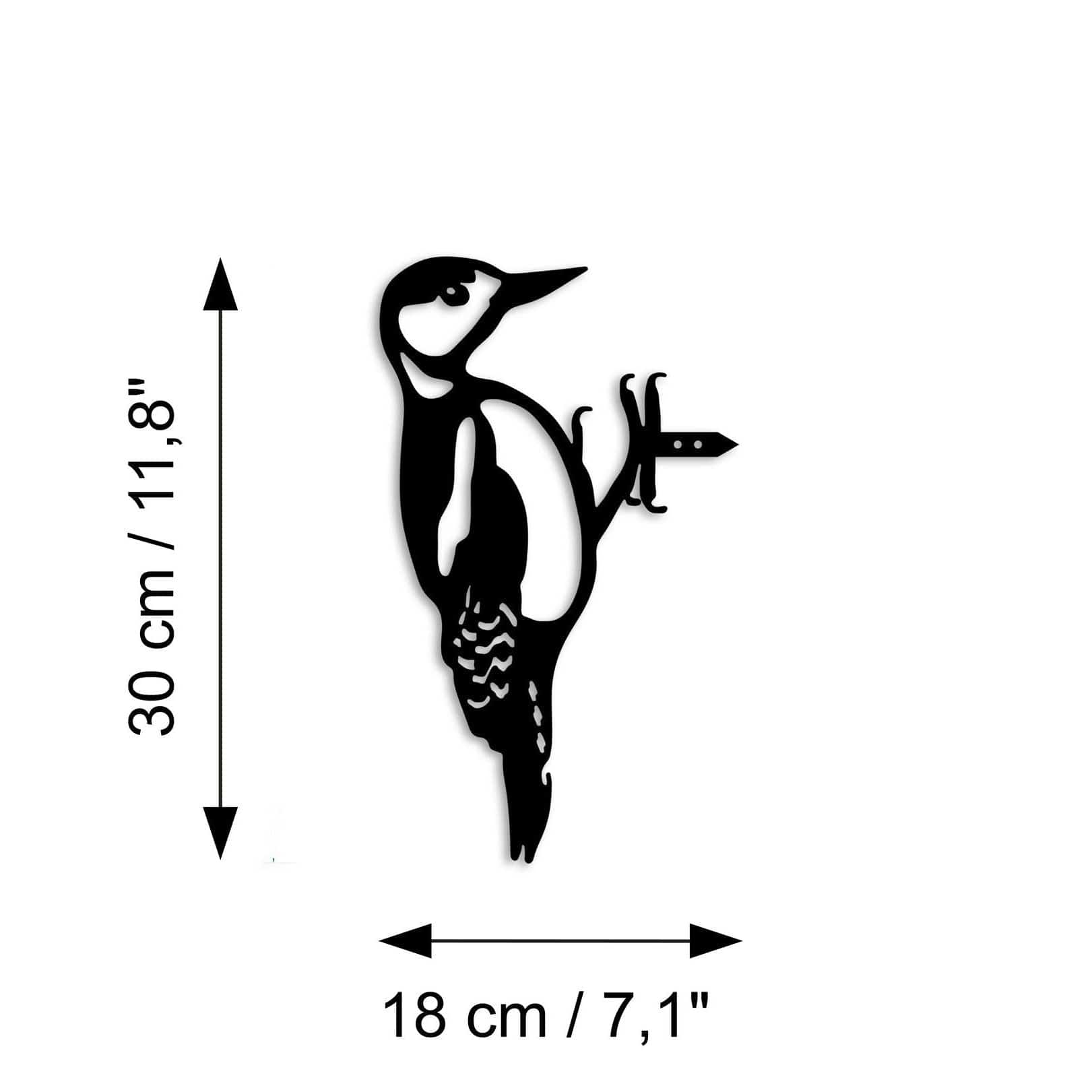 Decoratiune gradina 565TNL1299, negru, metal, 18x30 cm