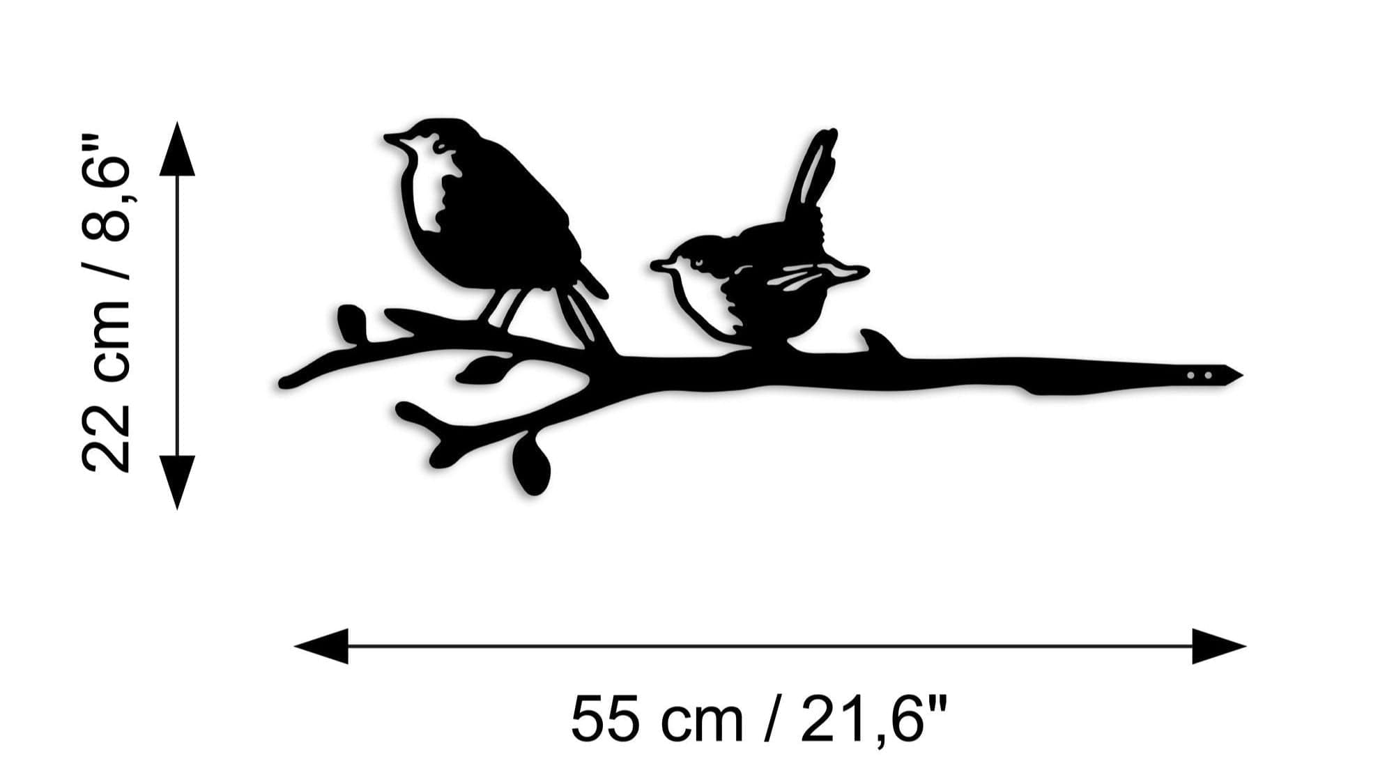 Decoratiune gradina 565TNL1301, negru, metal, 55x22 cm