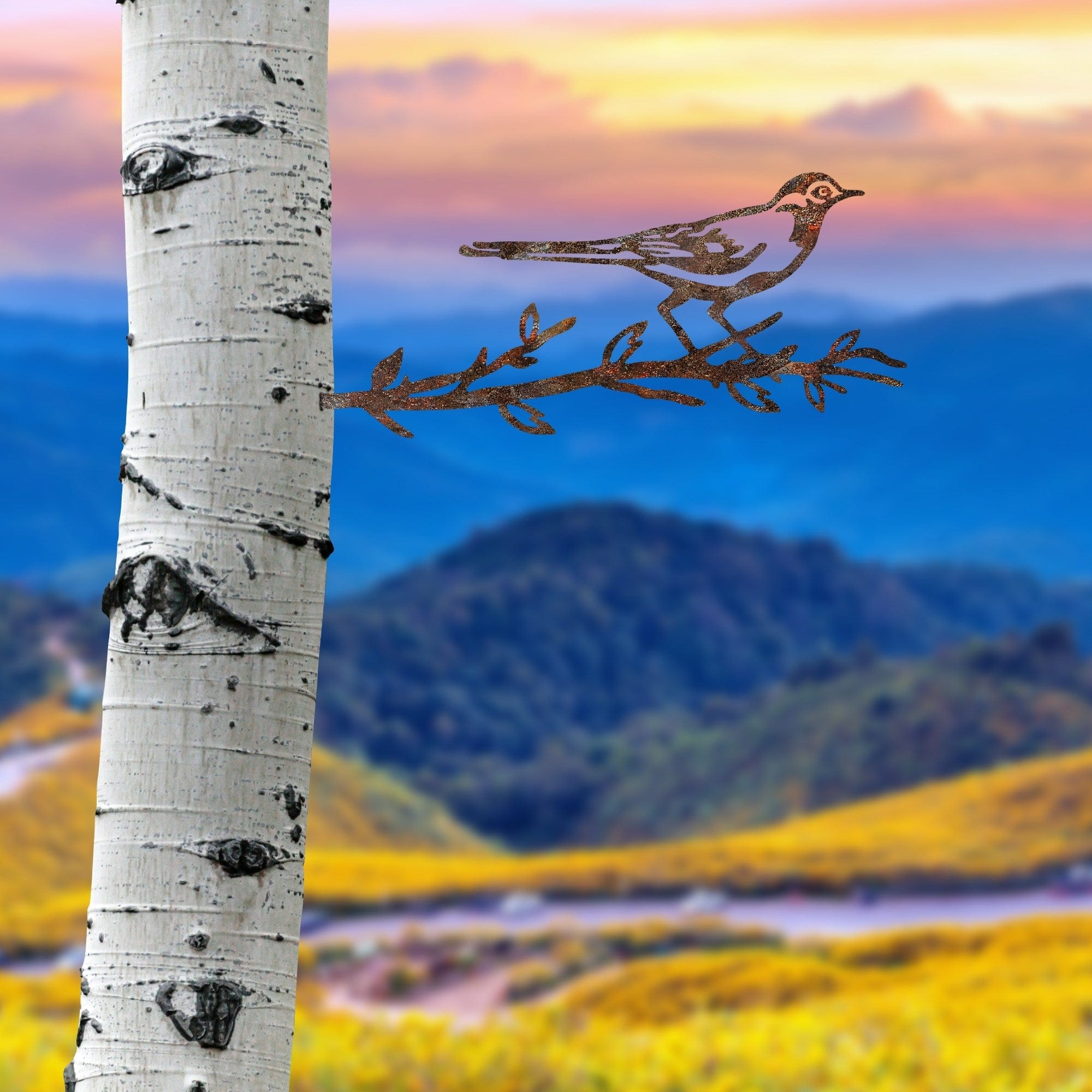 Decoratiune gradina 565TNL1313, maro, metal, 50x20 cm