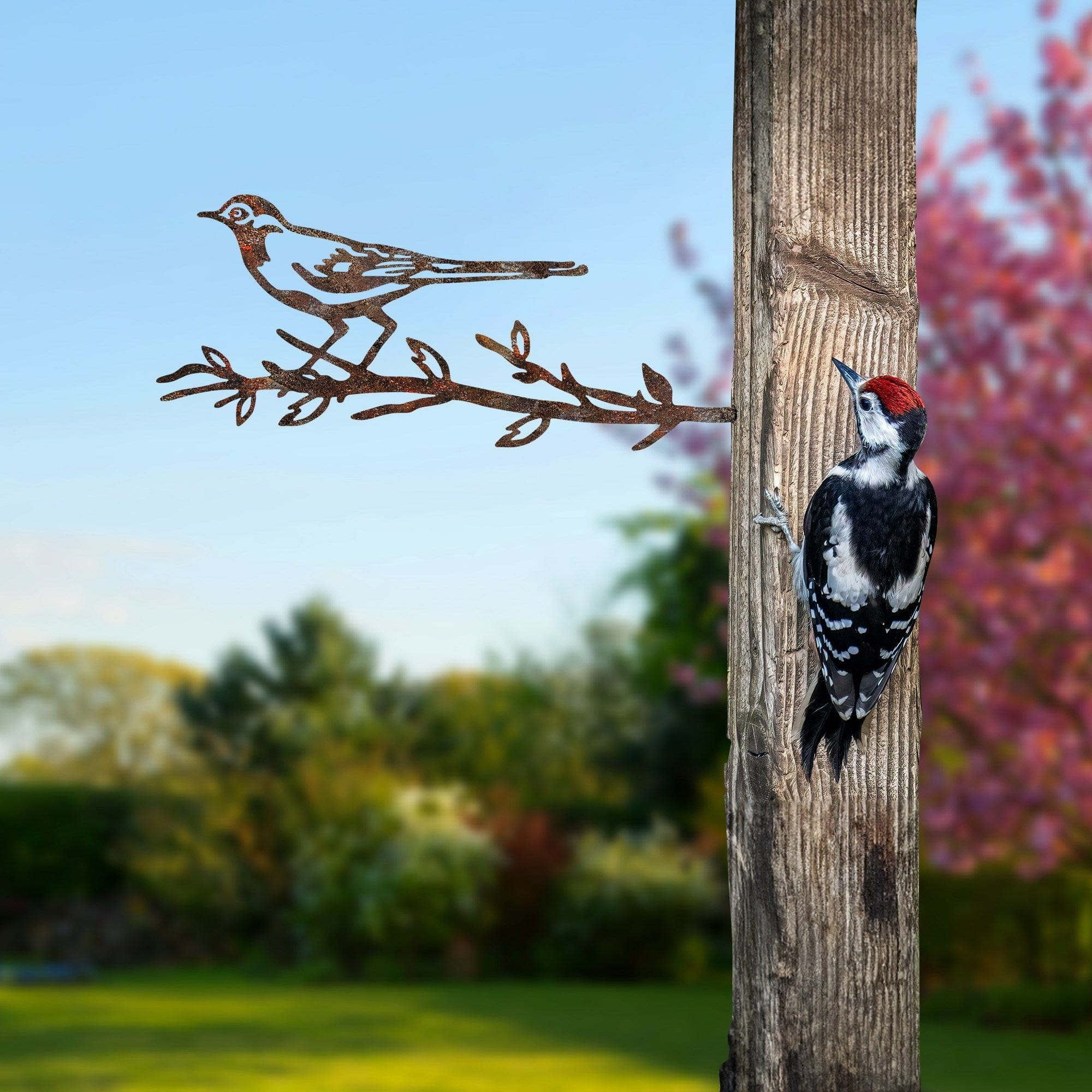 Decoratiune gradina 565TNL1313, maro, metal, 50x20 cm