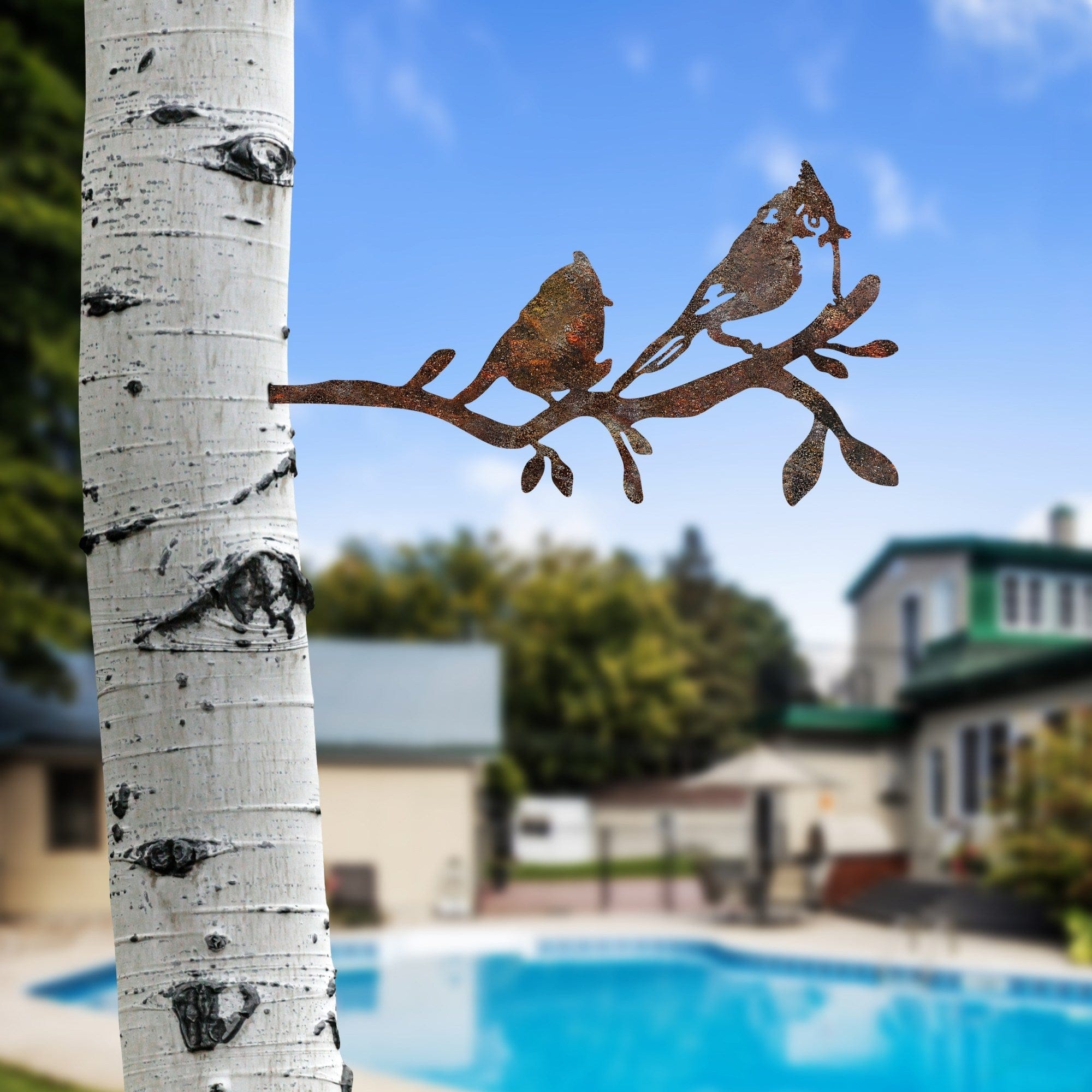 Decoratiune gradina 565TNL1315, maro, metal, 45x23 cm