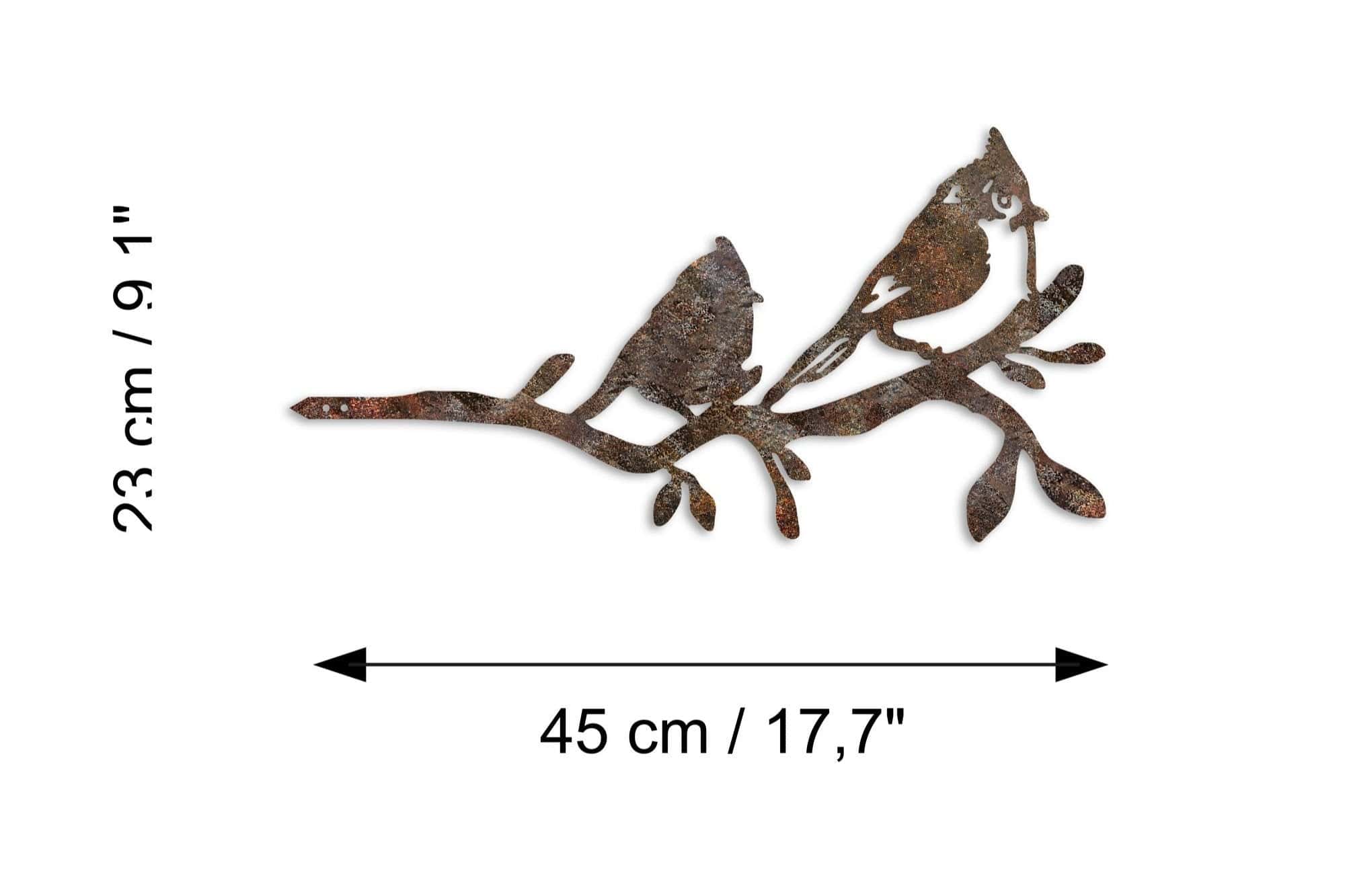 Decoratiune gradina 565TNL1315, maro, metal, 45x23 cm