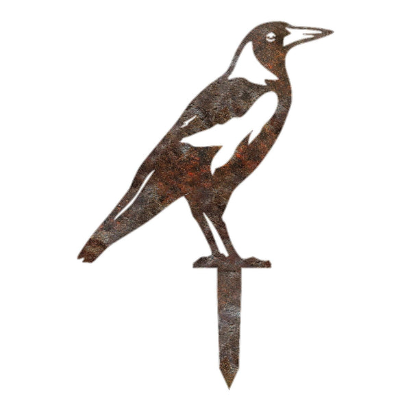 Decoratiune gradina BIRD A-02, maro, metal, 32x30 cm