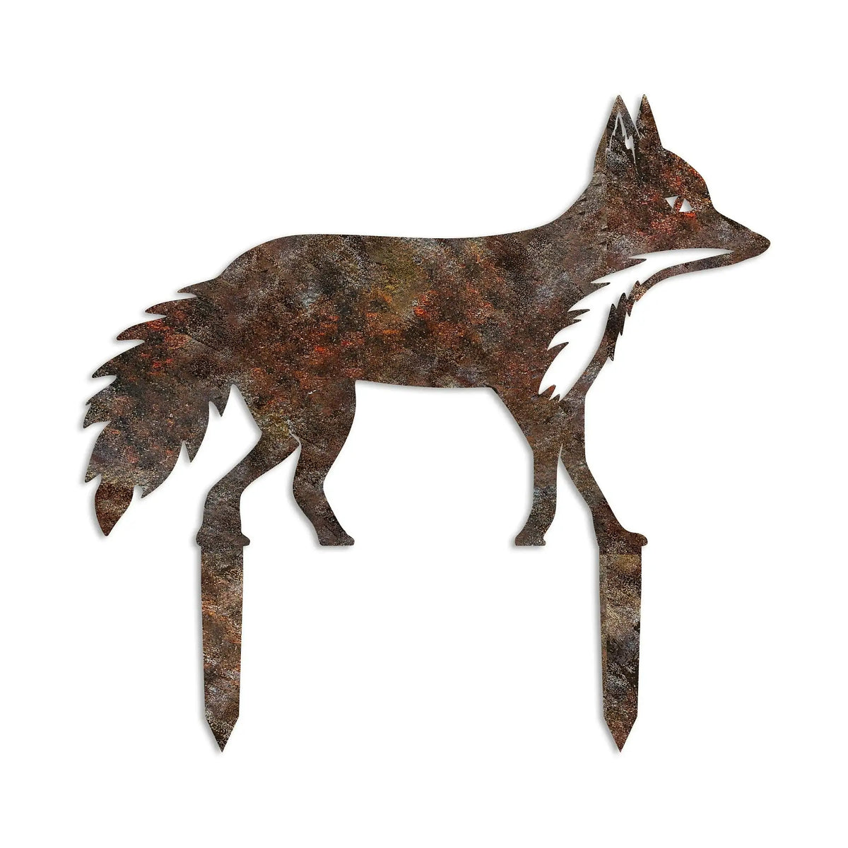 Decoratiune gradina FOX A-01, maro, metal, 50x33 cm