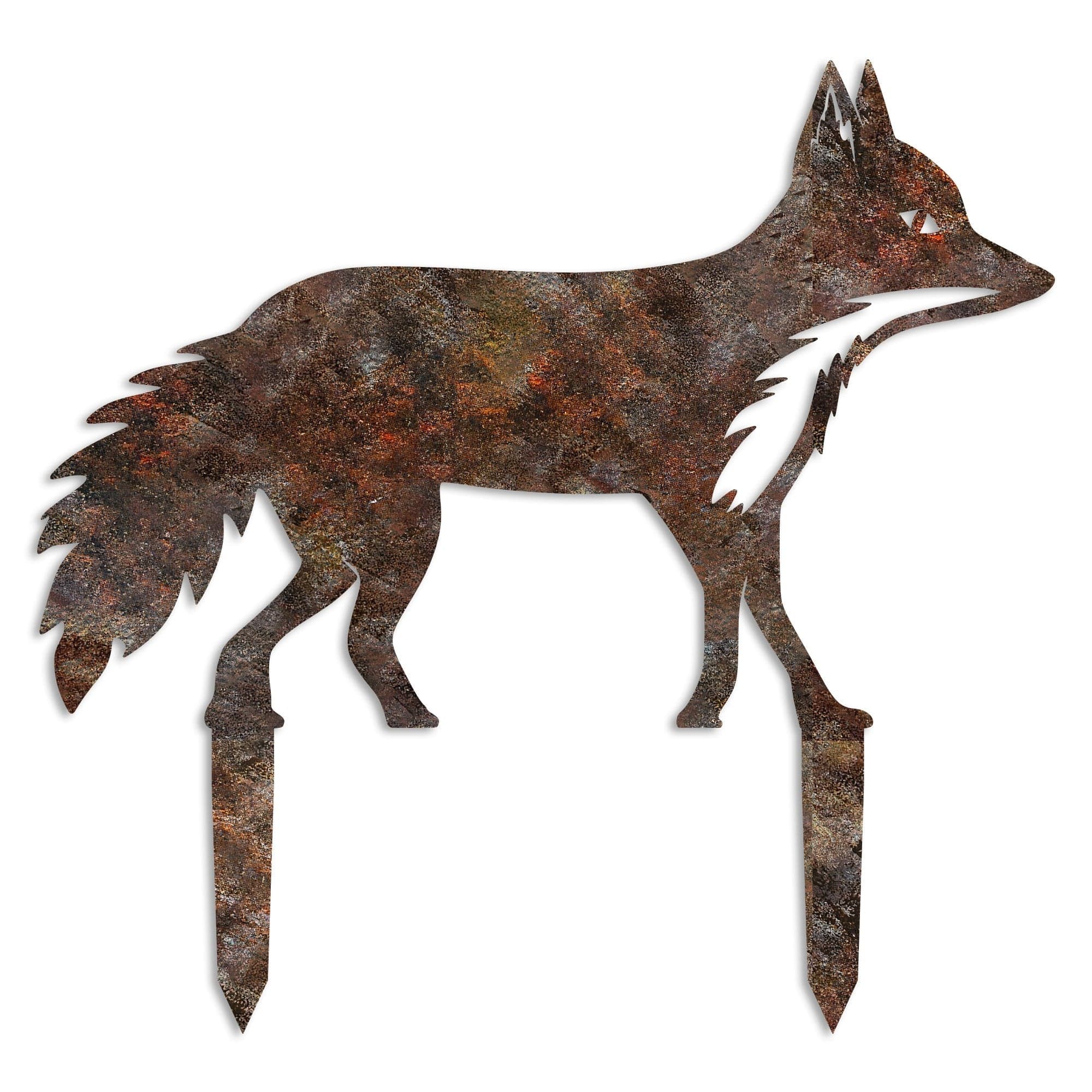 Decoratiune gradina FOX A-01, maro, metal, 50x33 cm