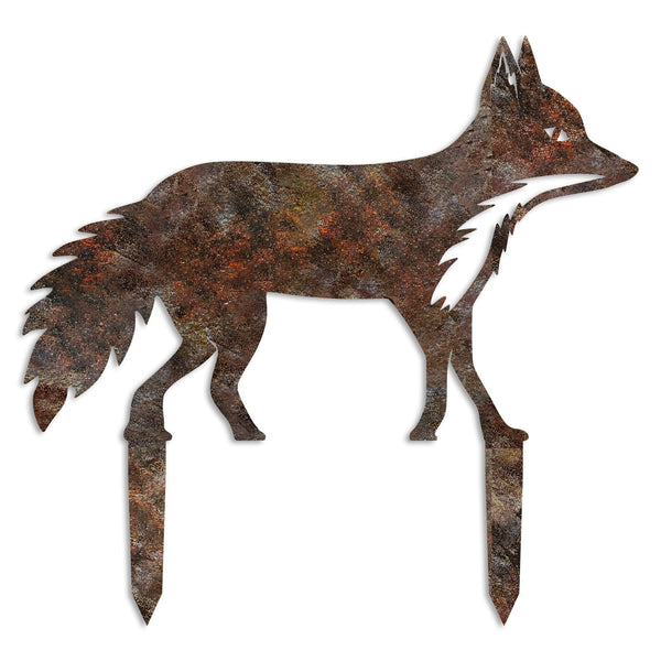 Decoratiune gradina FOX A-01, maro, metal, 50x33 cm