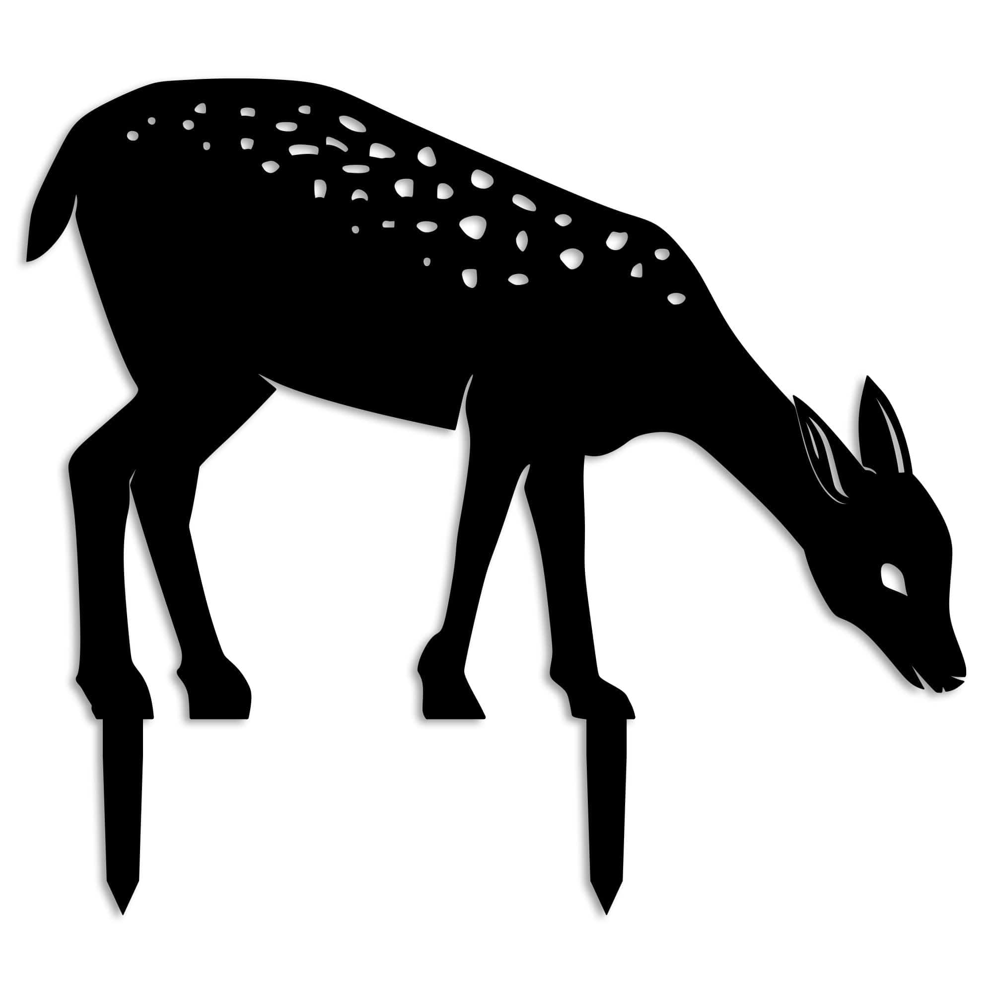 Decoratiune gradina GAZELLE 01, negru, metal, 72x49 cm