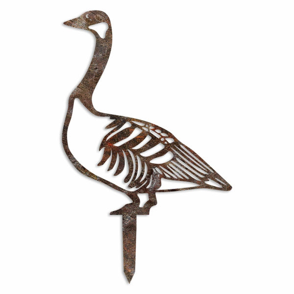 Decoratiune gradina GOOSE A-03, maro, metal, 37x44 cm