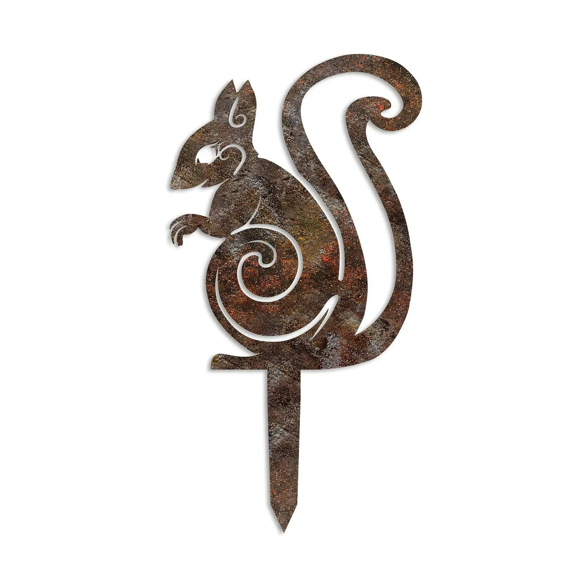Decoratiune gradina SQUIRREL A-01, maro, metal, 23x29 cm
