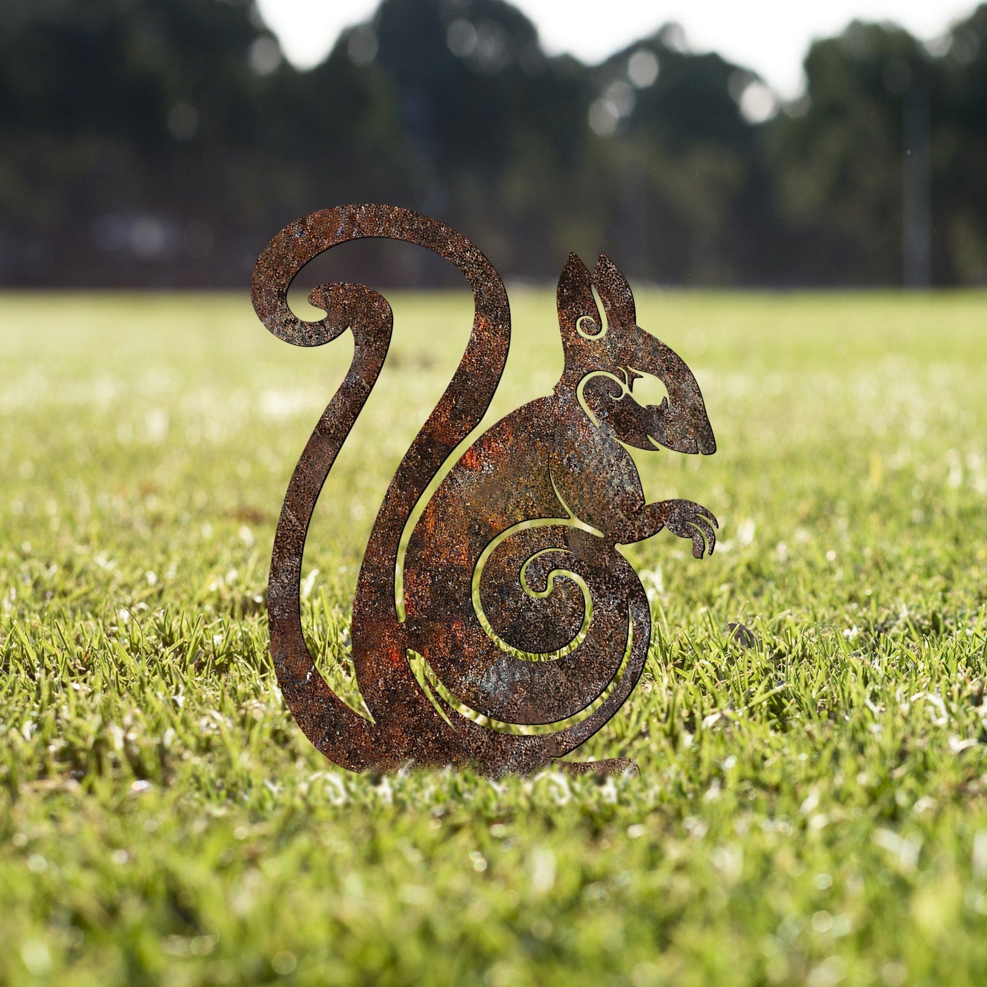 Decoratiune gradina SQUIRREL A-01, maro, metal, 23x29 cm