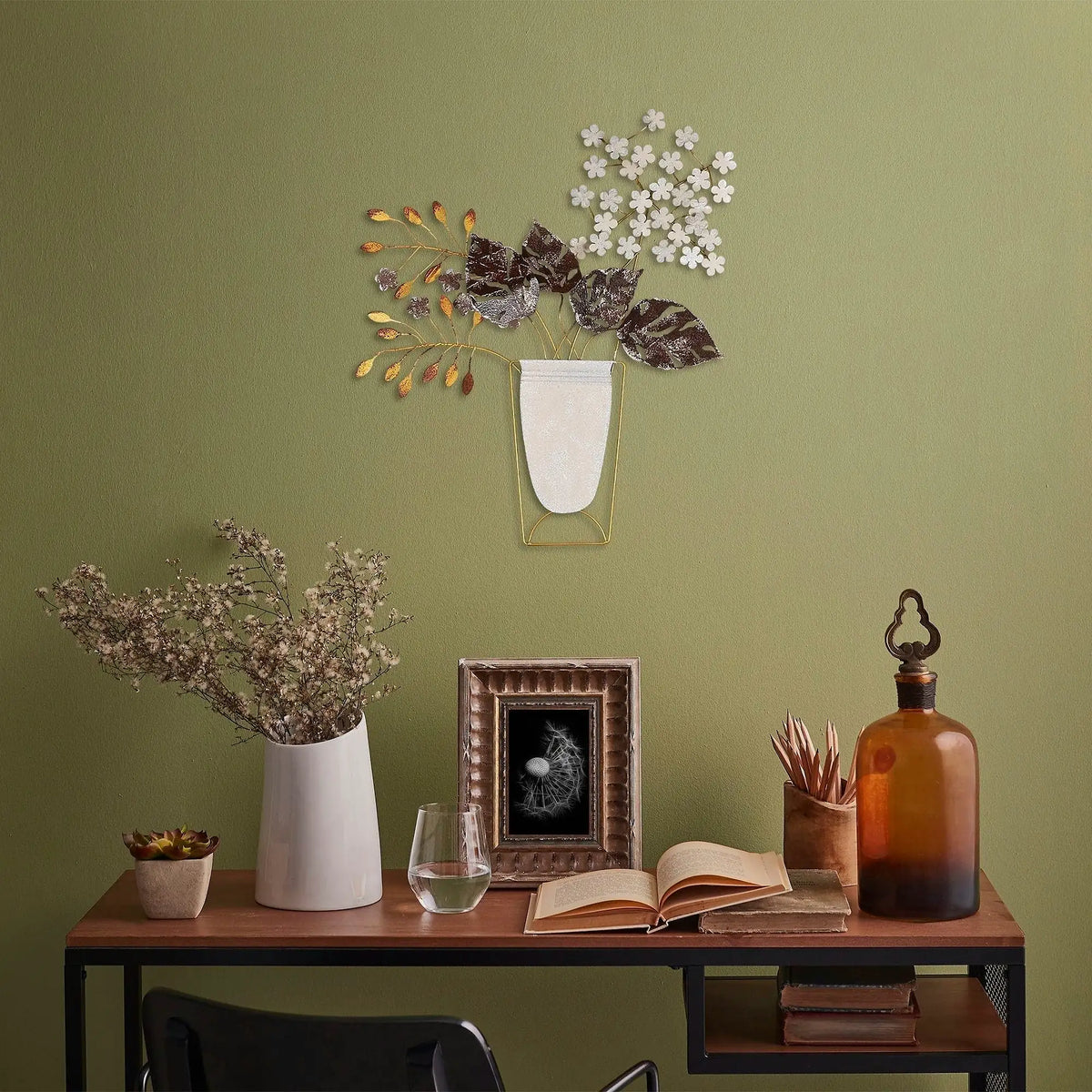 Decoratiune perete 891TNL2316, multicolor, metal, 47x55 cm