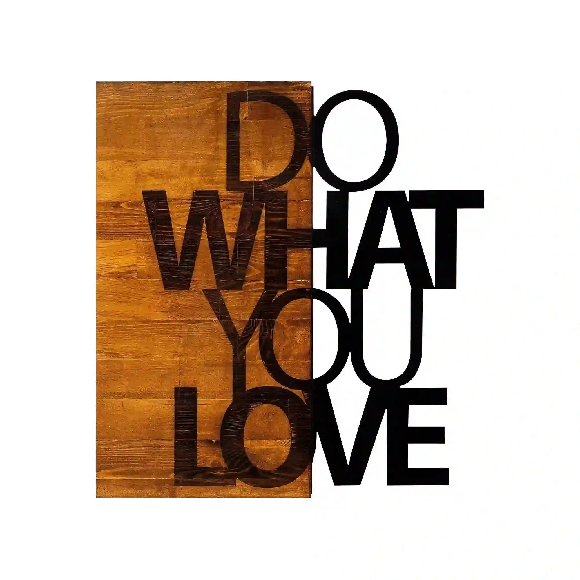 Decoratiune perete 899SKL1290, nuc/negru, lemn/metal, 54x58 cm